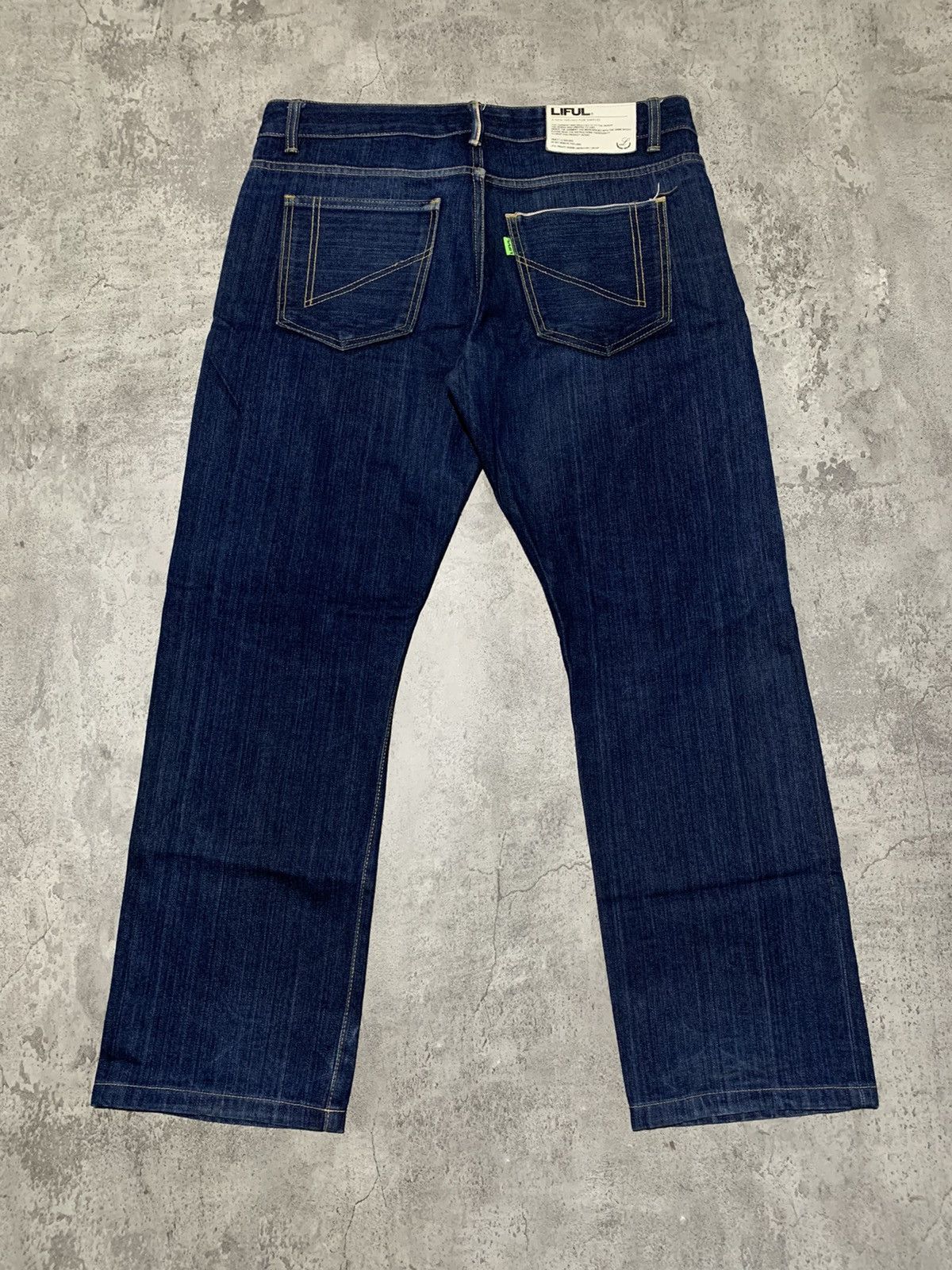 LIFUL MINIMAL GARMENTS S/S 2008 LIFUL slim straight redline selvedge jeans Size US 33 - 8 Thumbnail