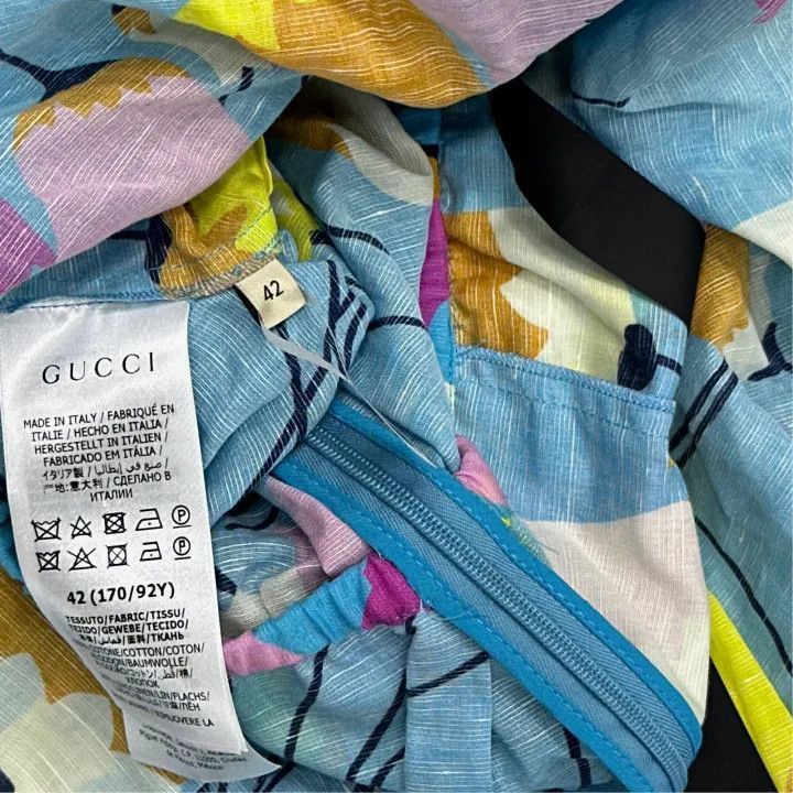 Other Gucci Tulip Print Short Sleeve Dress-2507 Size M / US 6-8 / IT 42-44 - 4 Thumbnail