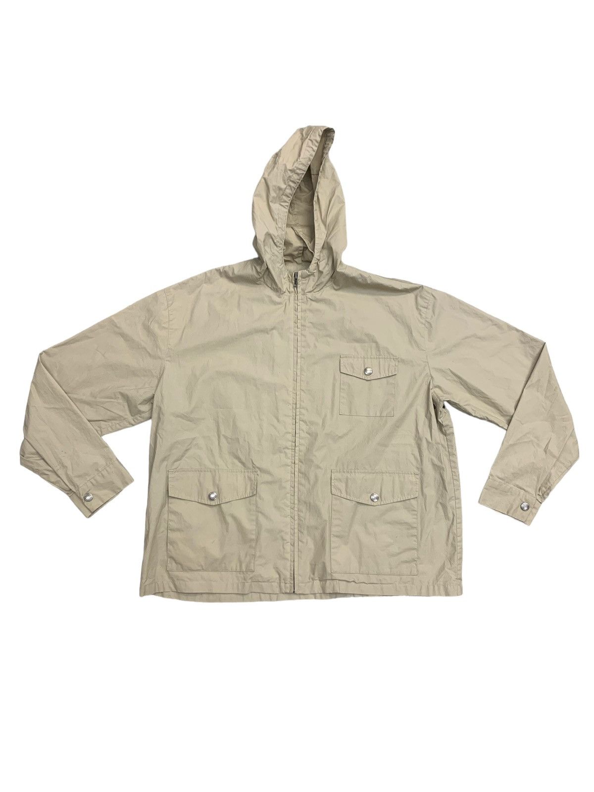 image of Polo Ralph Laurent Zip/hood Rain Coat in Beige, Men's (Size XL)