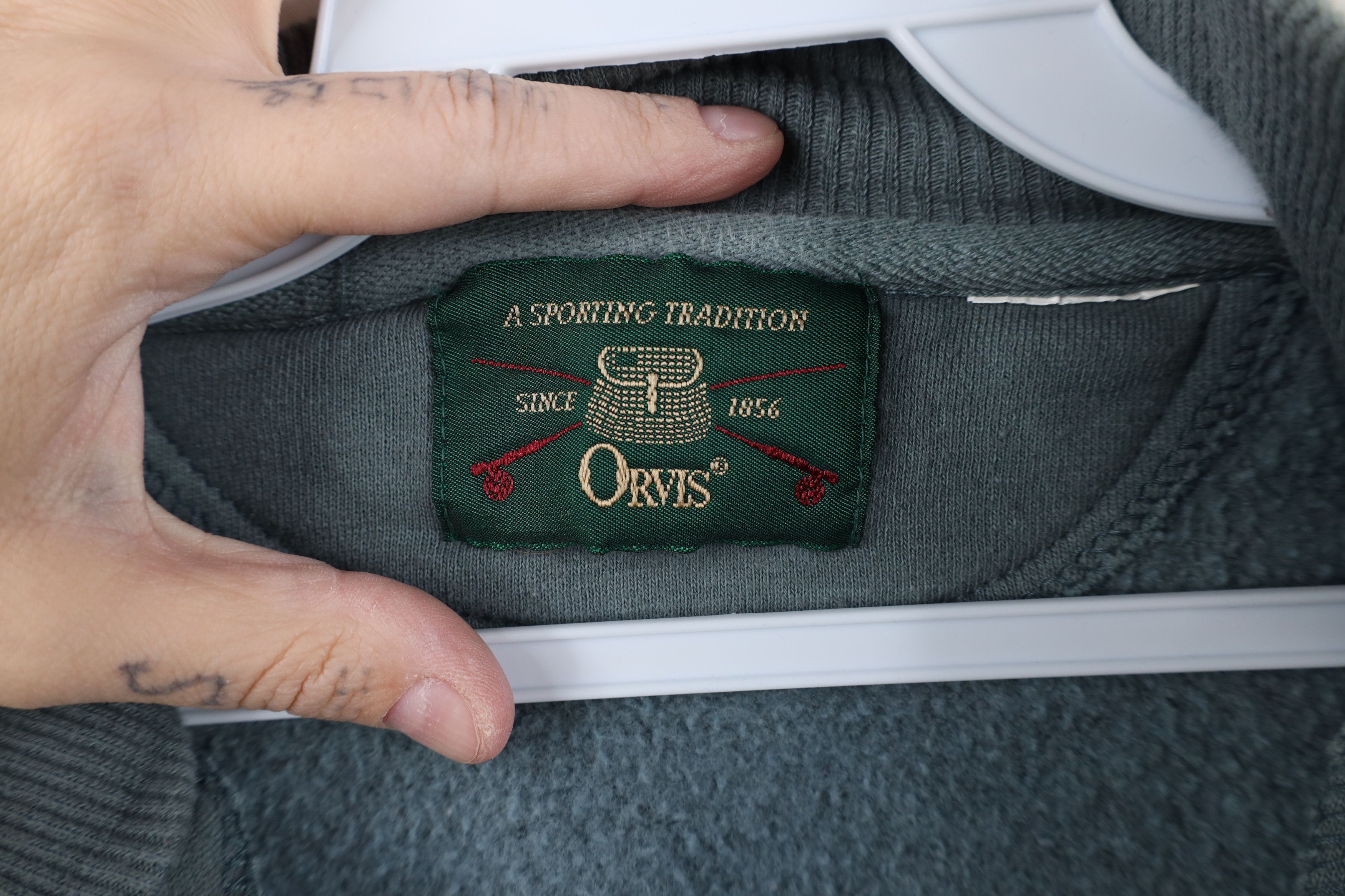 Orvis Vintage 90s Orvis Spell Skiing Half Zip Pullover Sweatshirt Size US XL / EU 56 / 4 - 9 Thumbnail