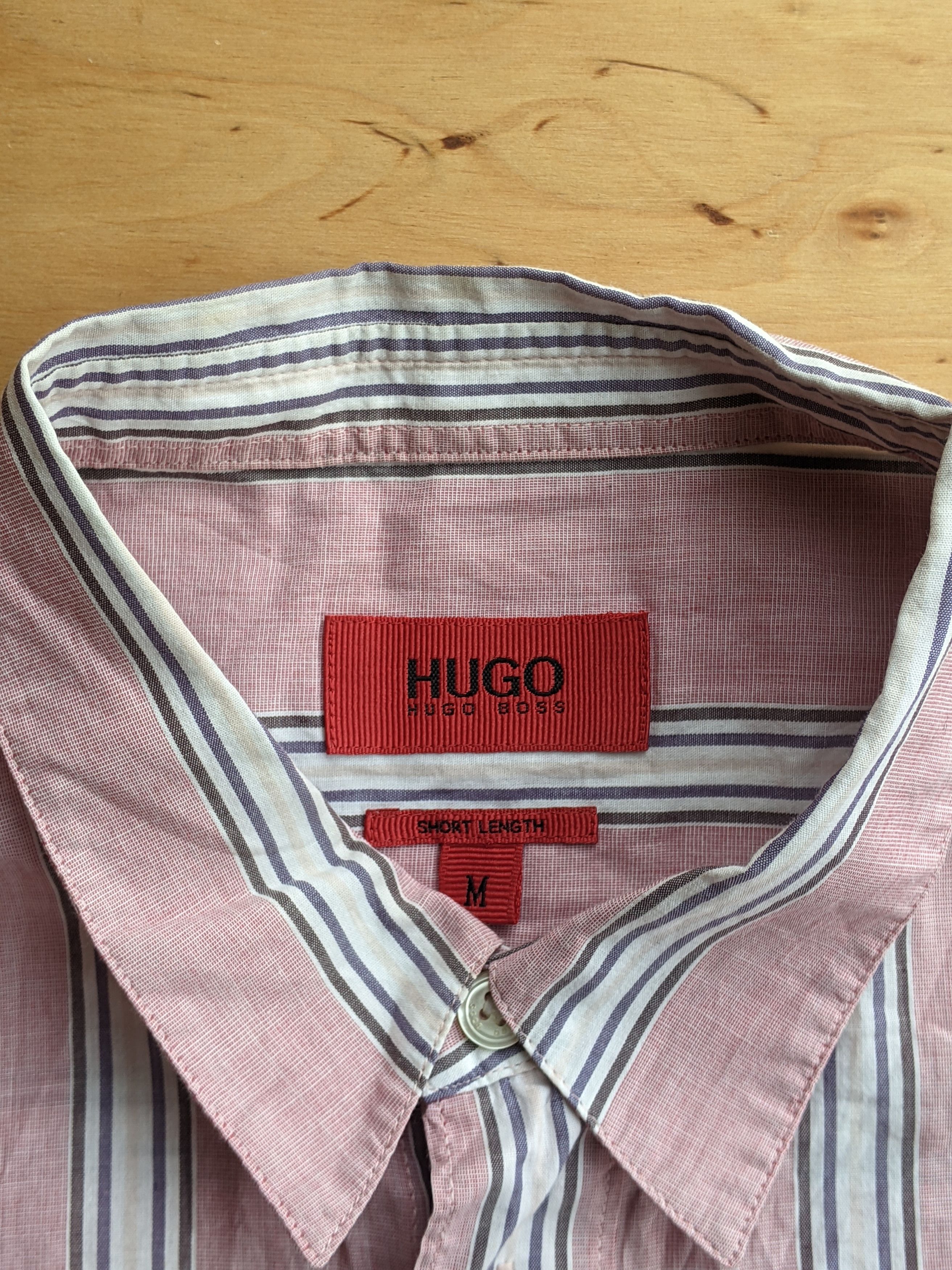 Hugo × Hugo Boss Hugo Boss Stripe Pink Longsleeve Cotton Shirt Size M Elvi Size US M / EU 48-50 / 2 - 6 Thumbnail