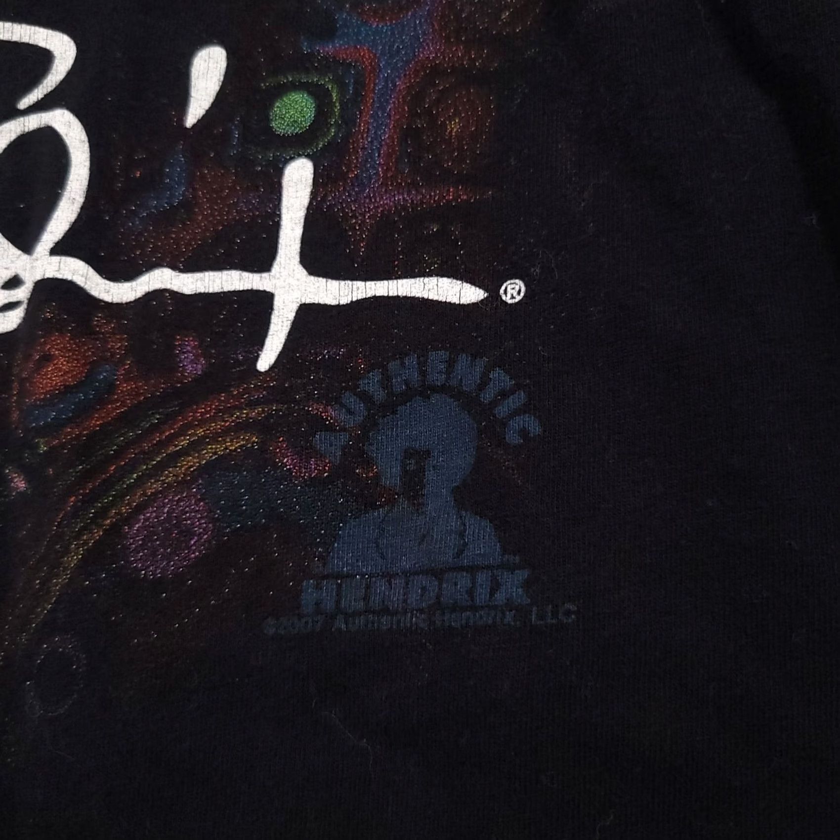 Anvil VINTAGE Y2K Jimi Hendrix T Shirt Mens Large Black Guitar Legend 2007 Big Graphic T-Shirt Shirt Men Black Graphic Print Music Rock All Seasons Size US L / EU 52-54 / 3 - 5 Thumbnail