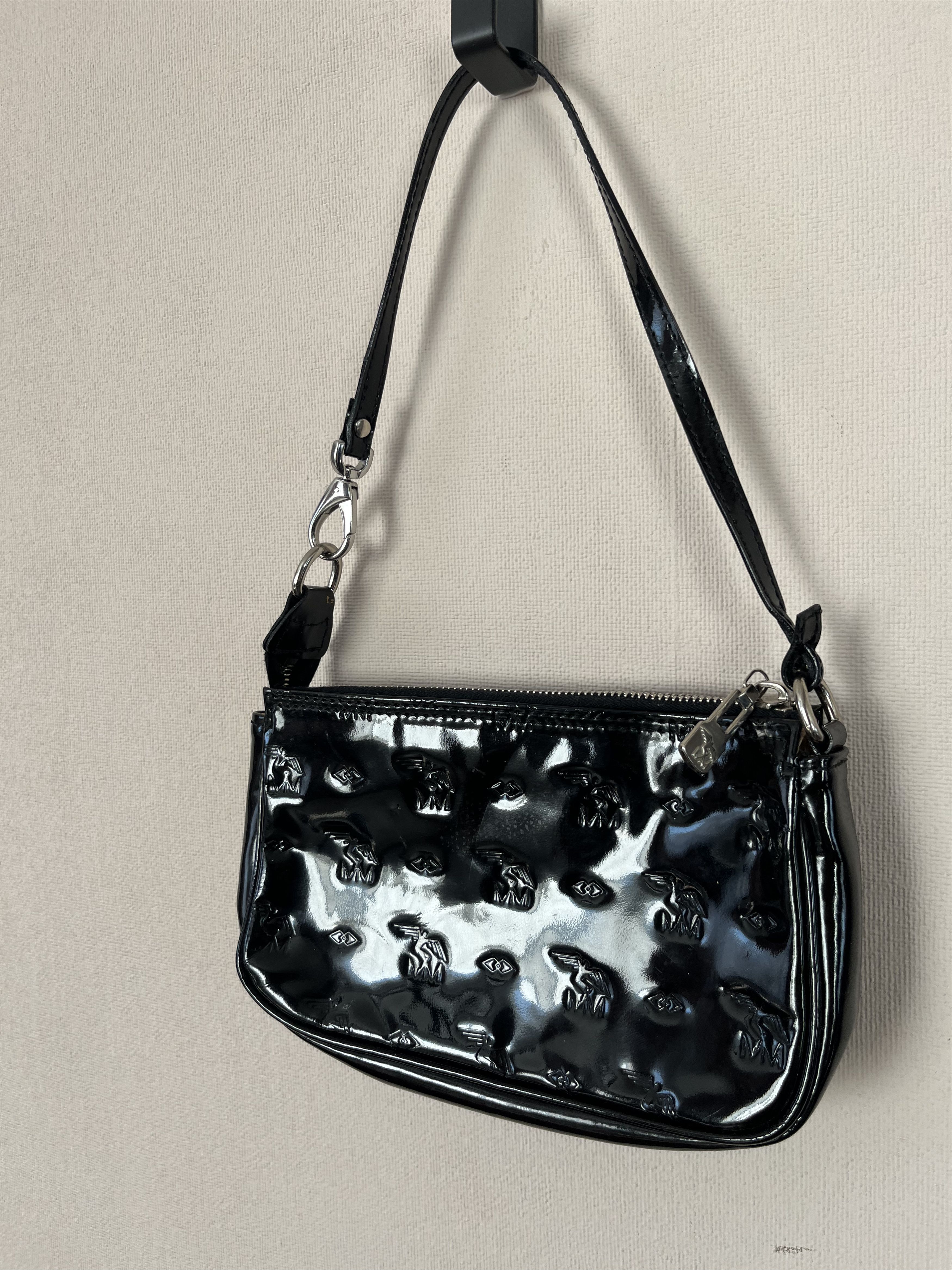 Maison Mollerus MAISON MOLLERUS Black Shoulder Bag Embossed Logo Baguette Size ONE SIZE - 3 Thumbnail