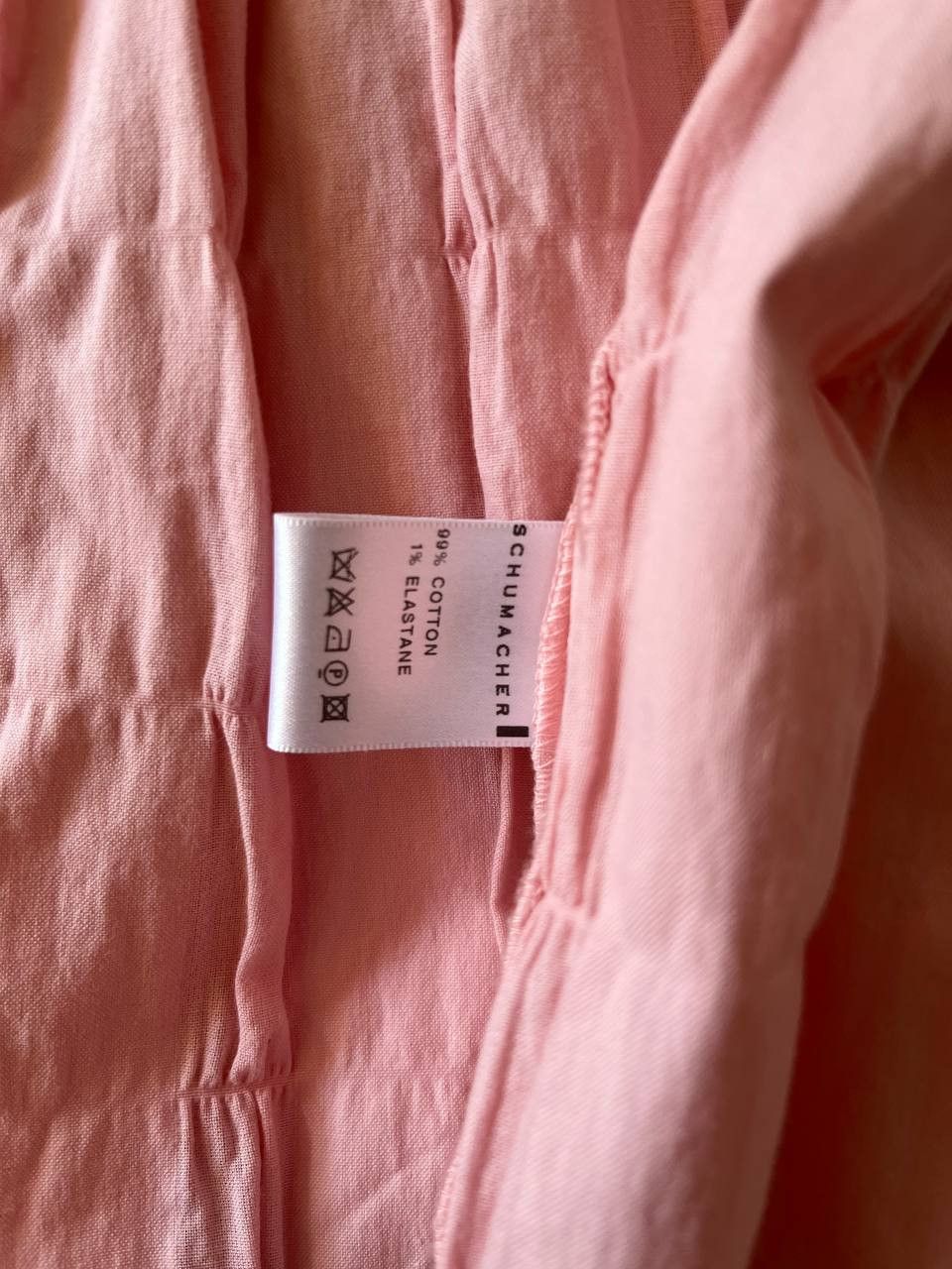 Other × Vintage Schumaher pink cotton pleated beaded knee length skirt Size 28" / US 6 / IT 42 - 6 Thumbnail