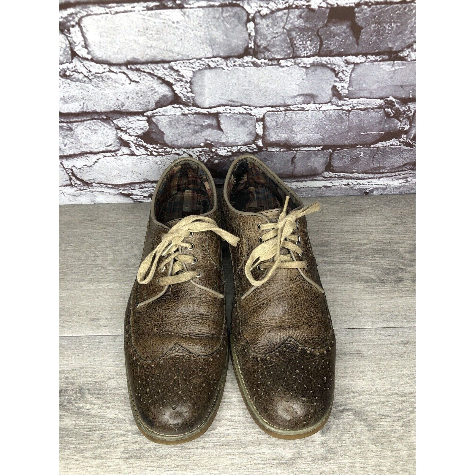 Bed Stu Bed Stu Brown Leather Wingtip Oxfords Casual Lace Up Shoes M Size US 9.5 / EU 42-43 - 2 Thumbnail