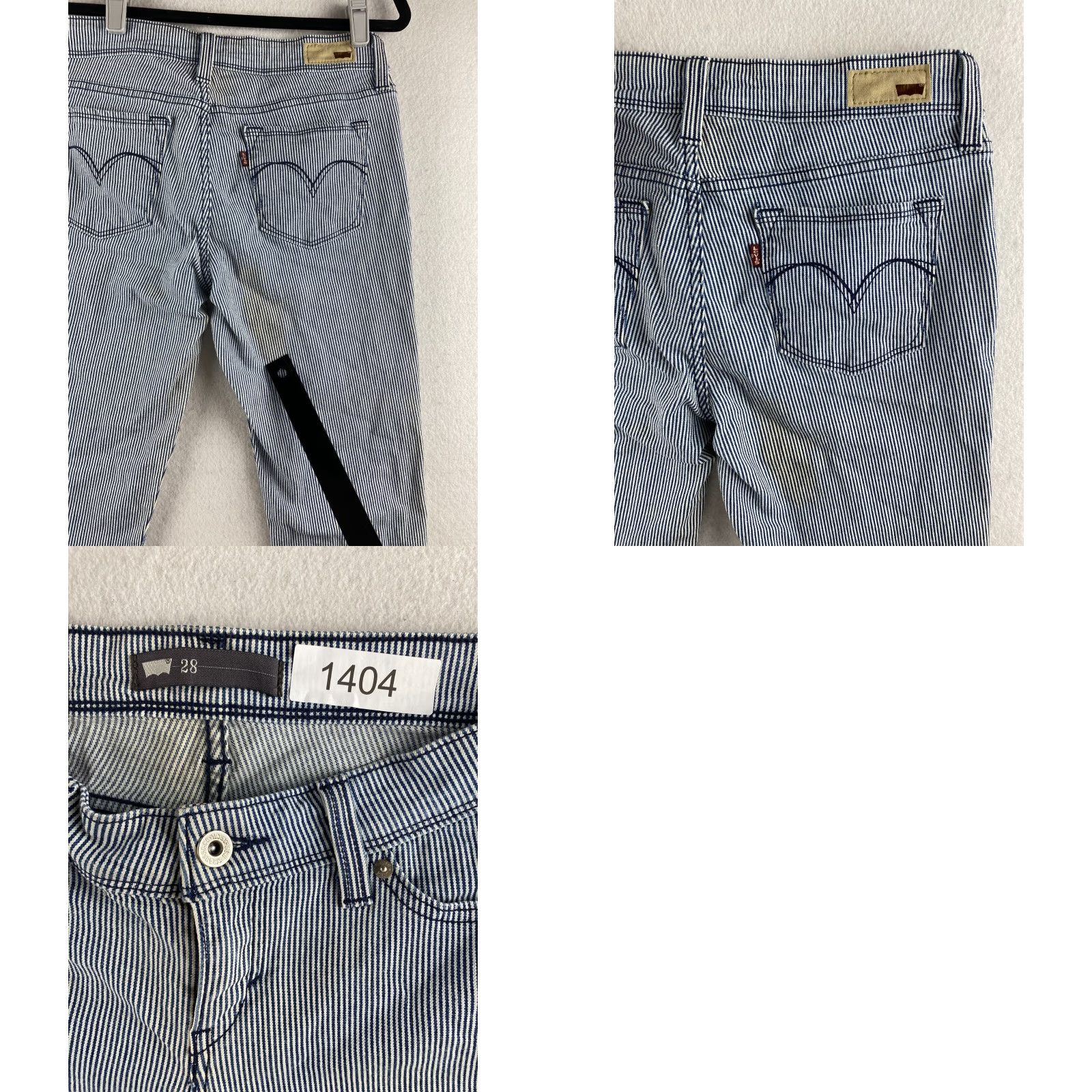 Levi's Levi's Jeans Capri Shaping 311 28 Blue Stretch Pin Stripe Railroad Core Women Jeans Size 28" / US 6 / IT 42 - 8 Thumbnail