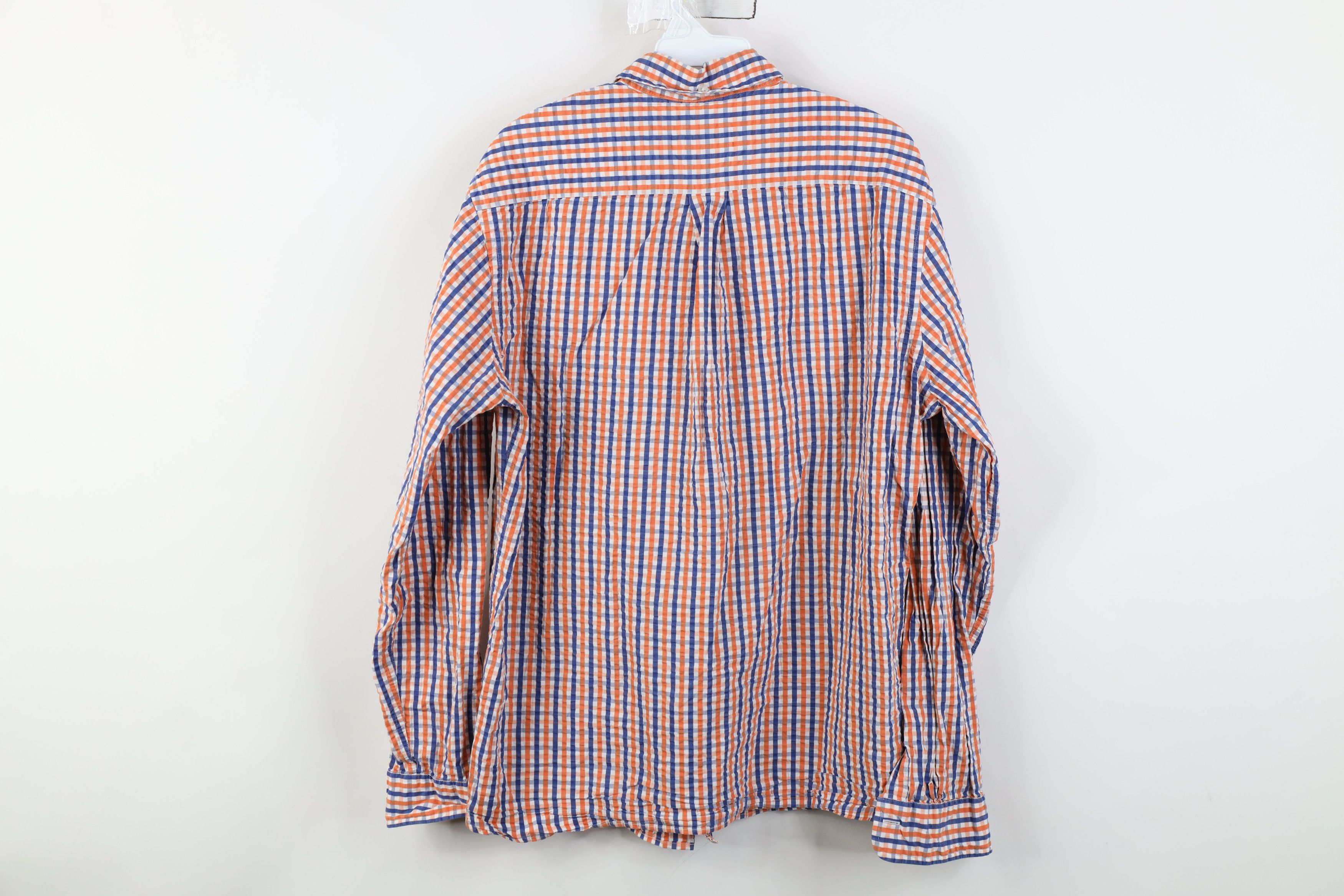 Brooks Brothers Brooks Brothers Seer Sucker Collared Button Down Shirt Plaid Size US L / EU 52-54 / 3 - 10 Thumbnail
