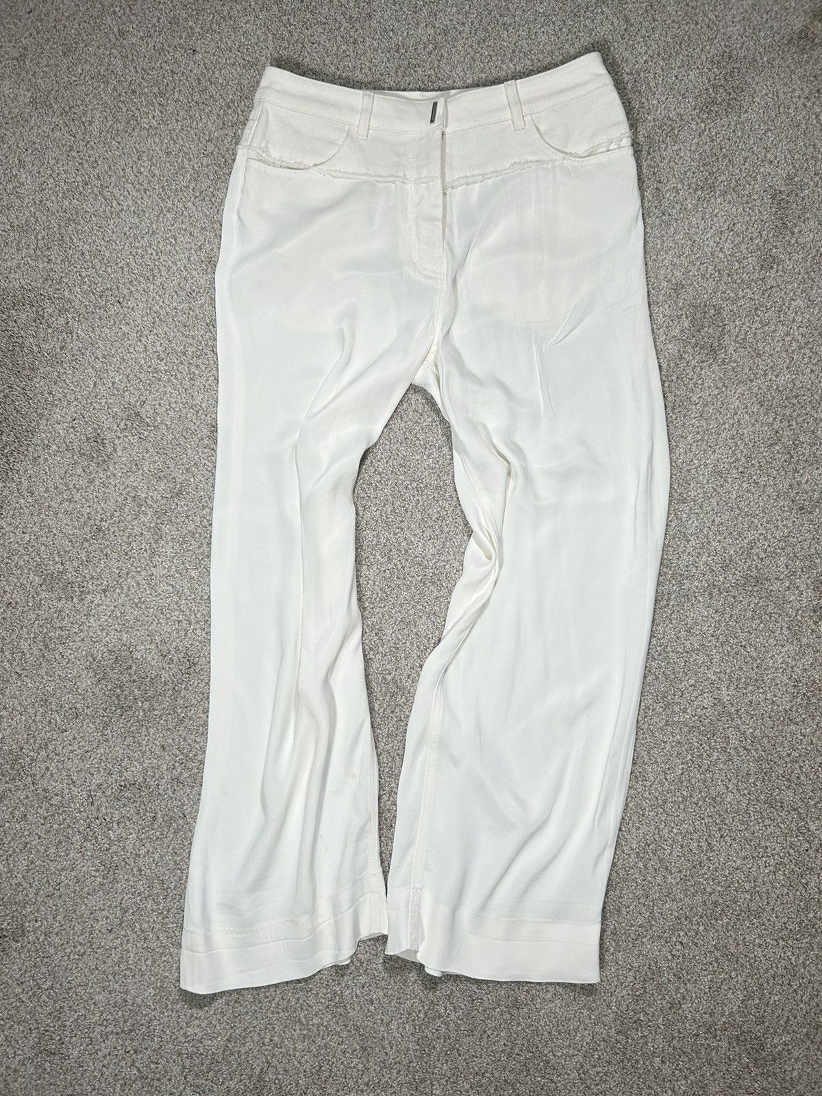 Image of Givenchy Msrp: $1.6K Mmw Bi-Material Hybrid Pants in White, Men's (Size 34)