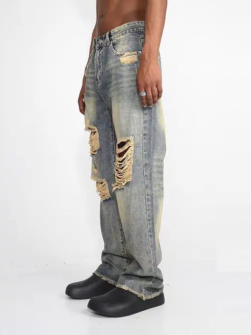 Jean Tsukiko x Maiko y2k washed faded loose baggy jeans Size US 30 / EU 46 - 6 Thumbnail