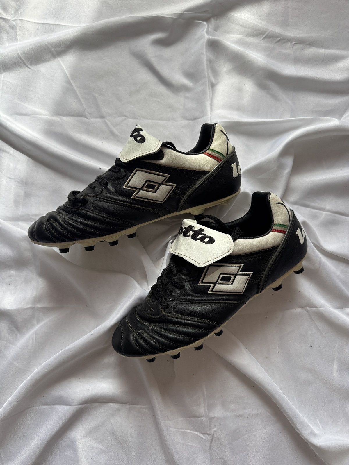 Lotto Sport Lotto 90s Vintage Retro Leather Football Boots Soccer Cleats Size US 10.5 / EU 43-44 - 2 Thumbnail