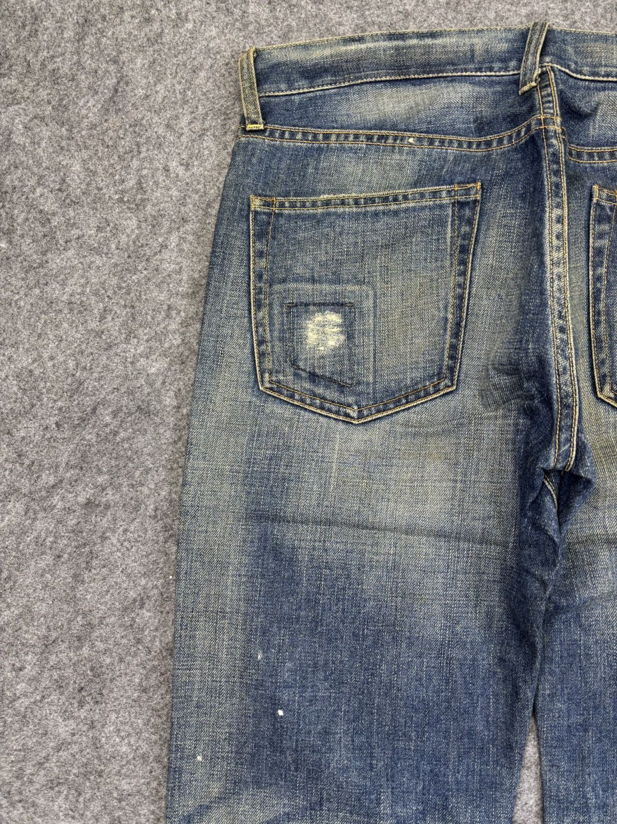 Japanese Brand 💥Sick💥Back Number Patchwork Paint Splatter Denim F864 Size US 34 / EU 50 - 11 Thumbnail