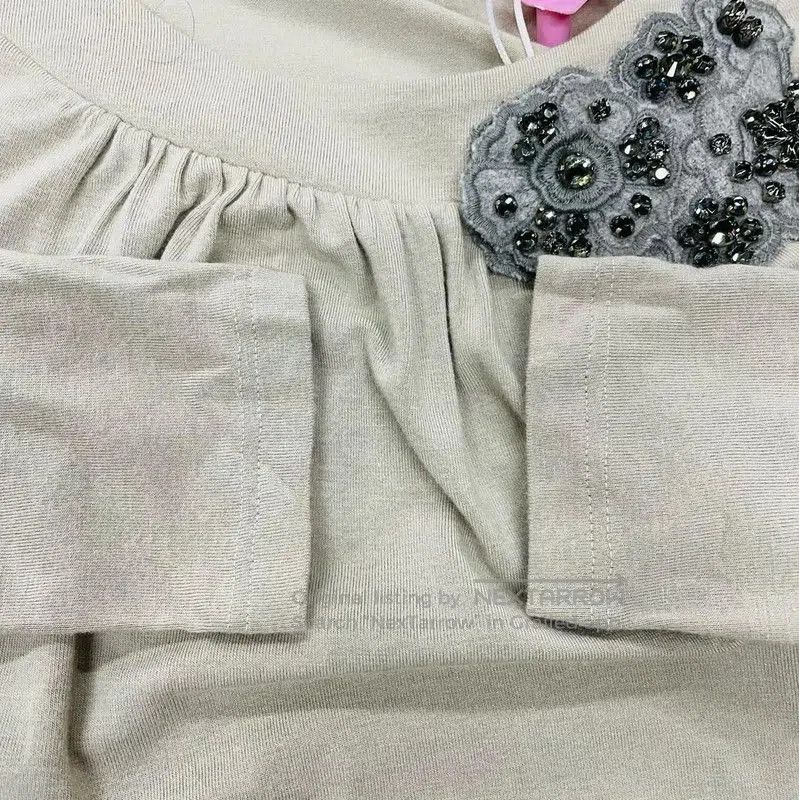 Max Mara MaxMara Gray Wool Long Sleeve Top . Size XS / US 0-2 / IT 36-38 - 6 Thumbnail