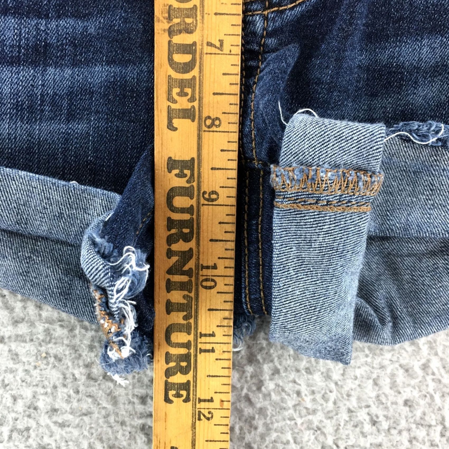 American Eagle Outfitters American Eagle Outfitters Super Stretch Cut-Off Shorts Womens 2 Blue Denim Zip Size 26" / US 2 / IT 38 - 6 Thumbnail