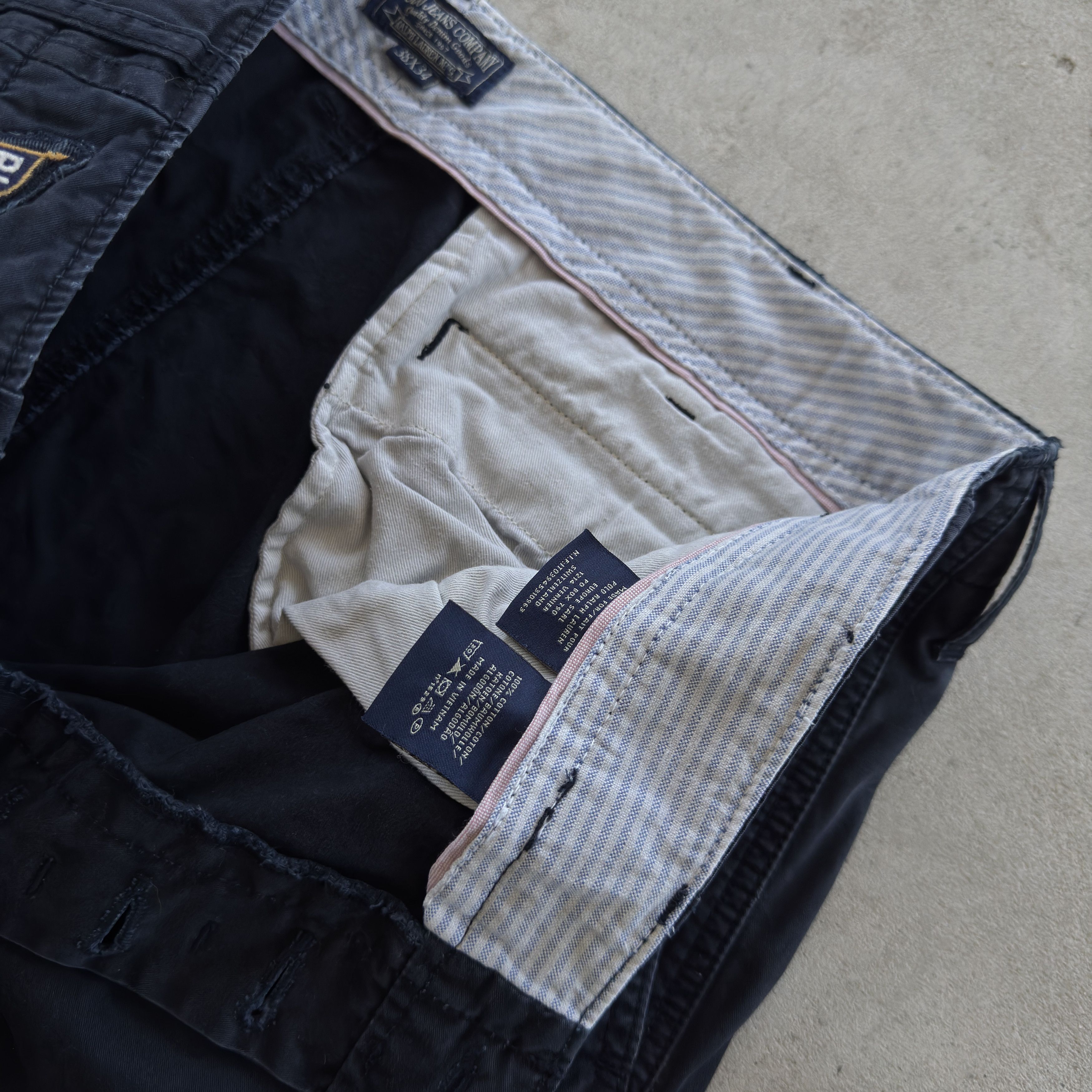 Polo Ralph Lauren Polo Jeans Co Ralph Lauren Navy Chino Pants Flag Logo 38x34 Size US 38 / EU 54 - 8 Thumbnail