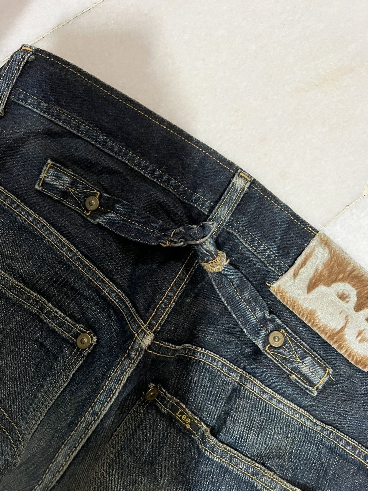 Hysteric Glamour × If Six Was Nine × Lee 🌈Baggy 90’s Lee Cowboy Distress Mud Wash Jeans Size US 33 - 17 Thumbnail