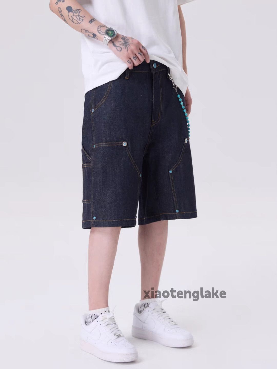 Designer Unisex outdoor utility loose baggy y2k carpenter shorts Size US 34 / EU 50 - 2 Thumbnail