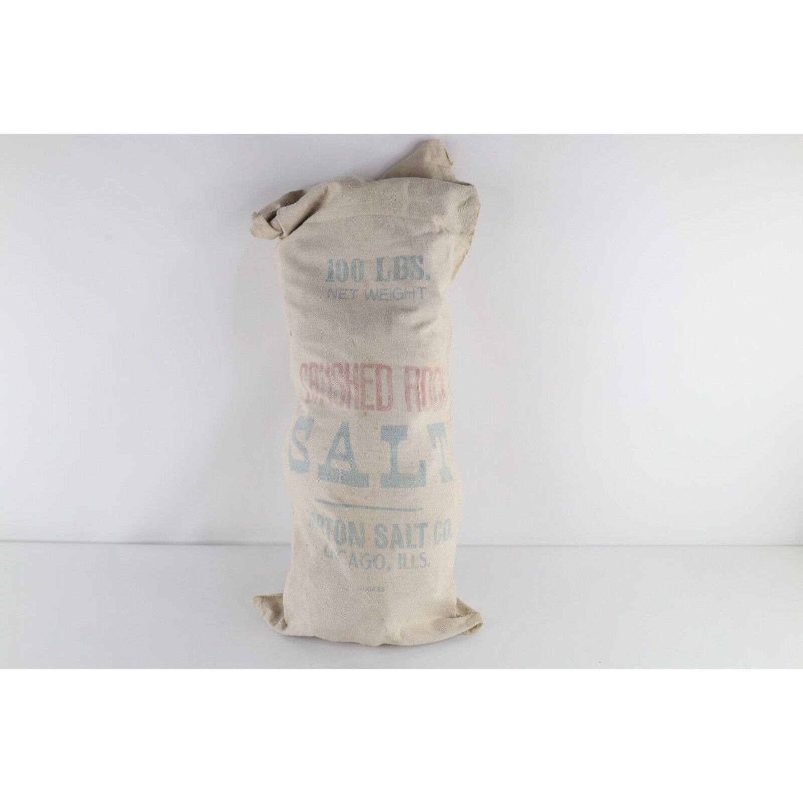 Vintage Vintage 20s 30s Morton Salt Co Crushed Rock Salt Bag Size ONE SIZE - 1 Thumbnail