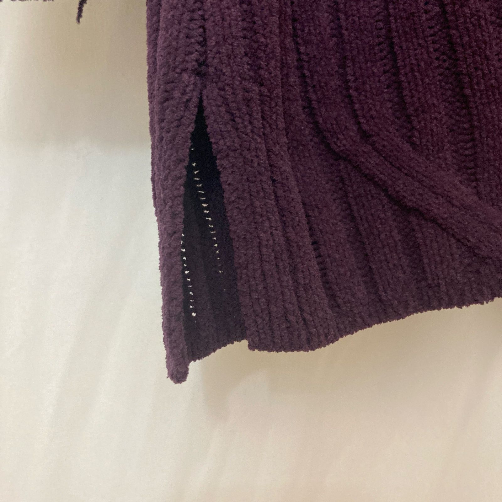 J. Jill J. Jill Chenille Purple Chunky Cable Knit Pullover Sweater Size S / US 4 / IT 40 - 6 Thumbnail