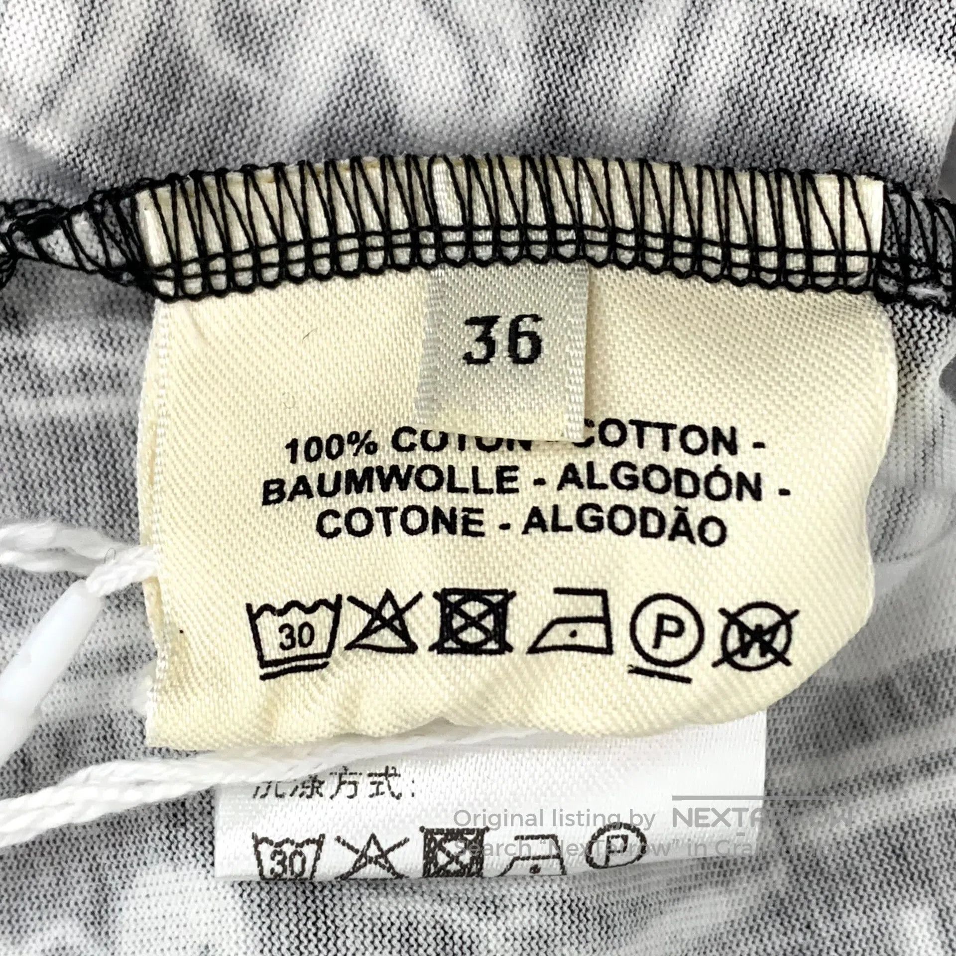 Hermes Hermes Black Geometric Pattern Printed Cotton Crew Neck Sh Size XS / US 0-2 / IT 36-38 - 6 Thumbnail