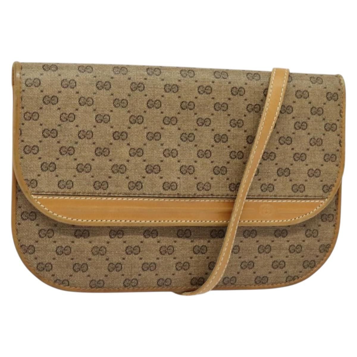 Gucci GUCCI Micro GG Supreme Shoulder Bag Pvc Beige Gold Size ONE SIZE - 1 Thumbnail