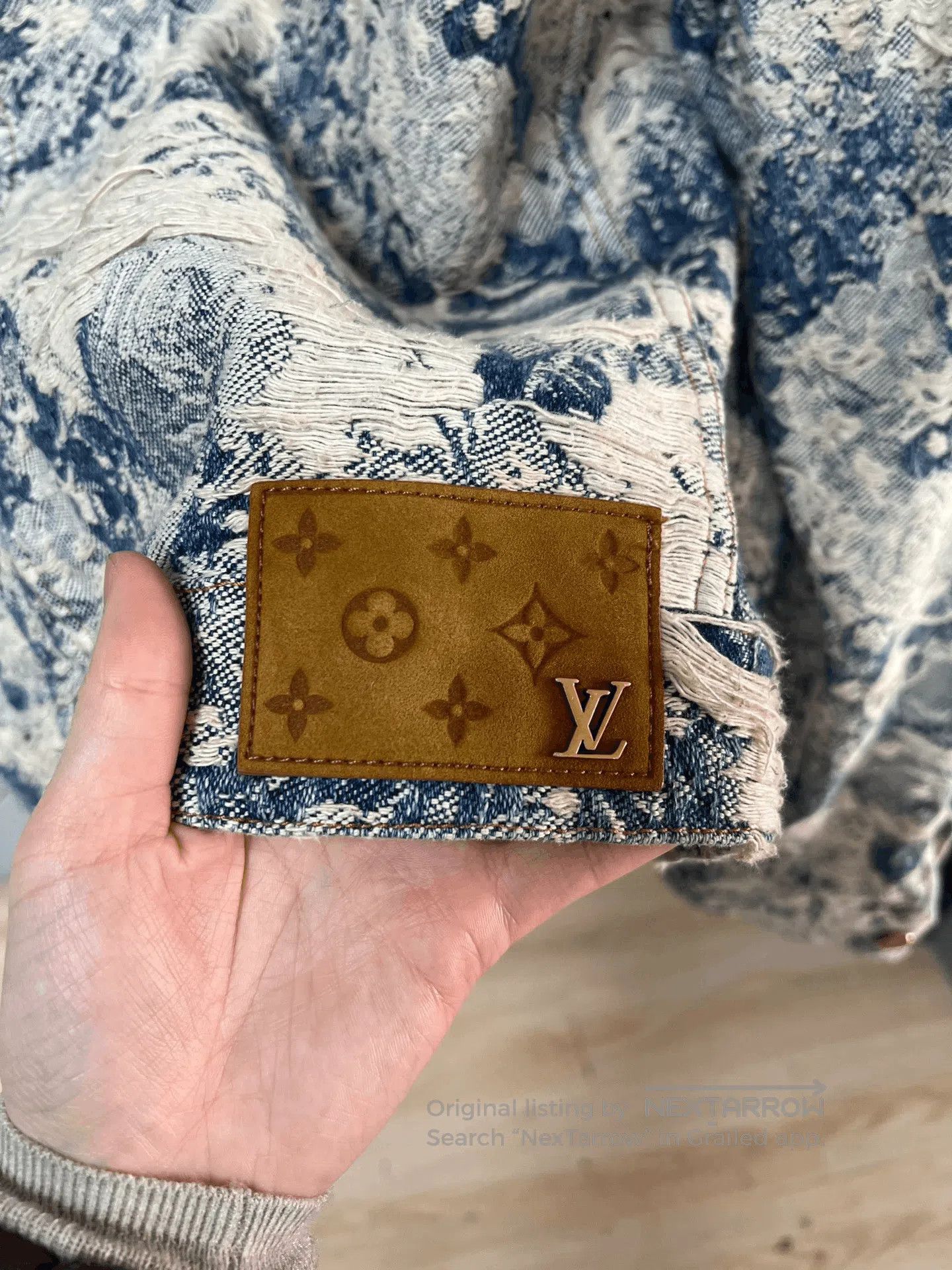 Louis Vuitton LV Floral Distressed Denim Jacket. Size US M / EU 48-50 / 2 - 4 Thumbnail