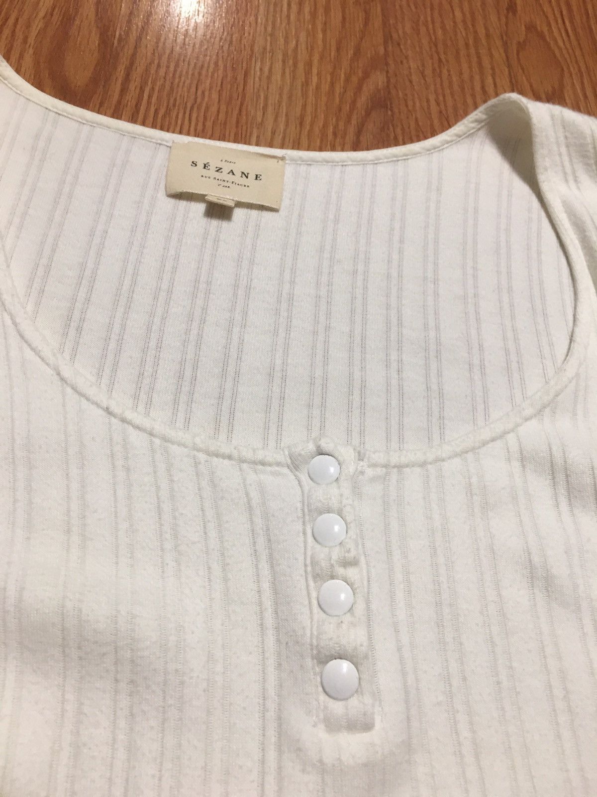 Sezane SEZANE Cotton Womens Stripped T-shirt White Size XS Size XS / US 0-2 / IT 36-38 - 11 Thumbnail