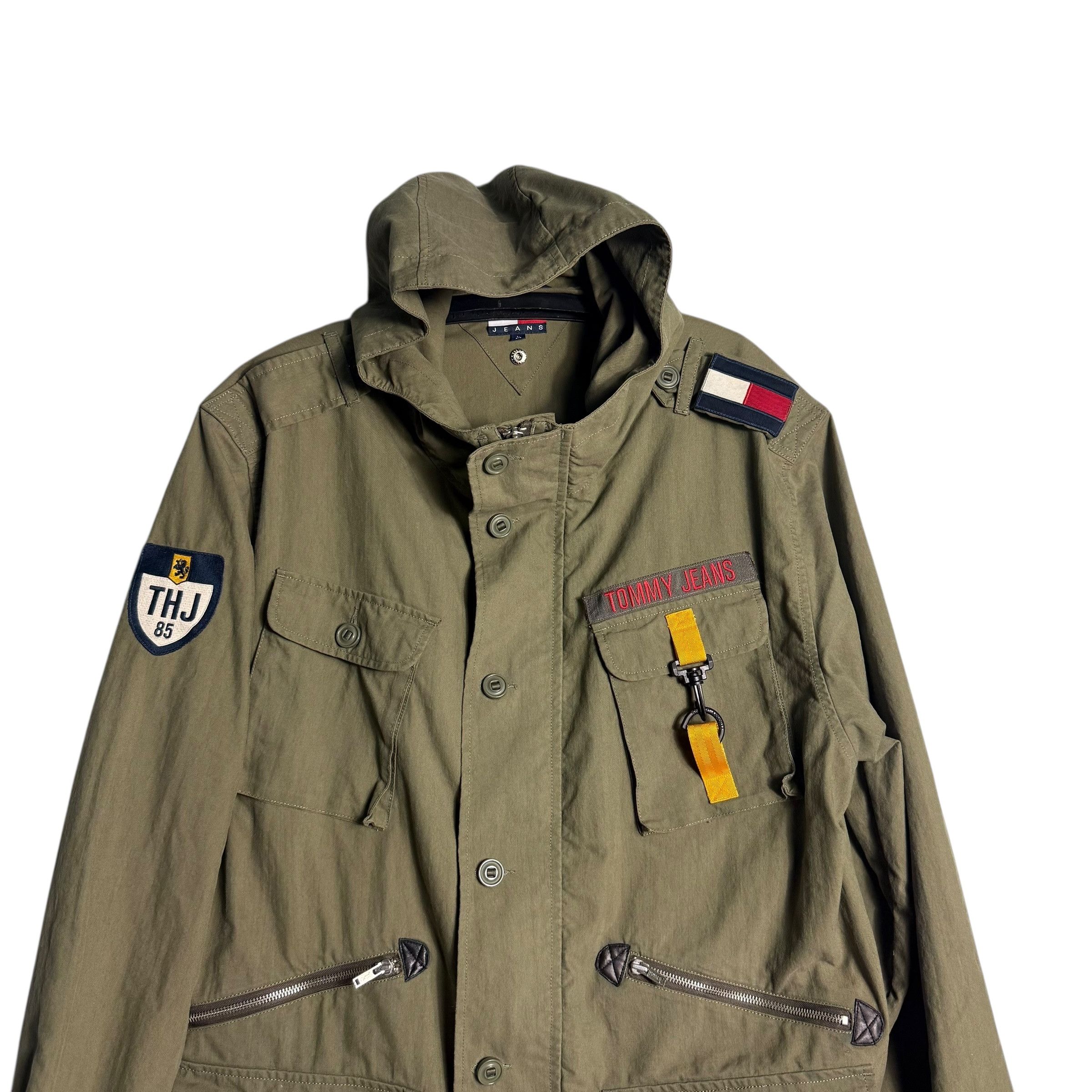 Tommy Hilfiger 🔥RARE🔥Vintage Tommy Hilfiger Jeans Military Trench Jacket Size US L / EU 52-54 / 3 - 2 Thumbnail
