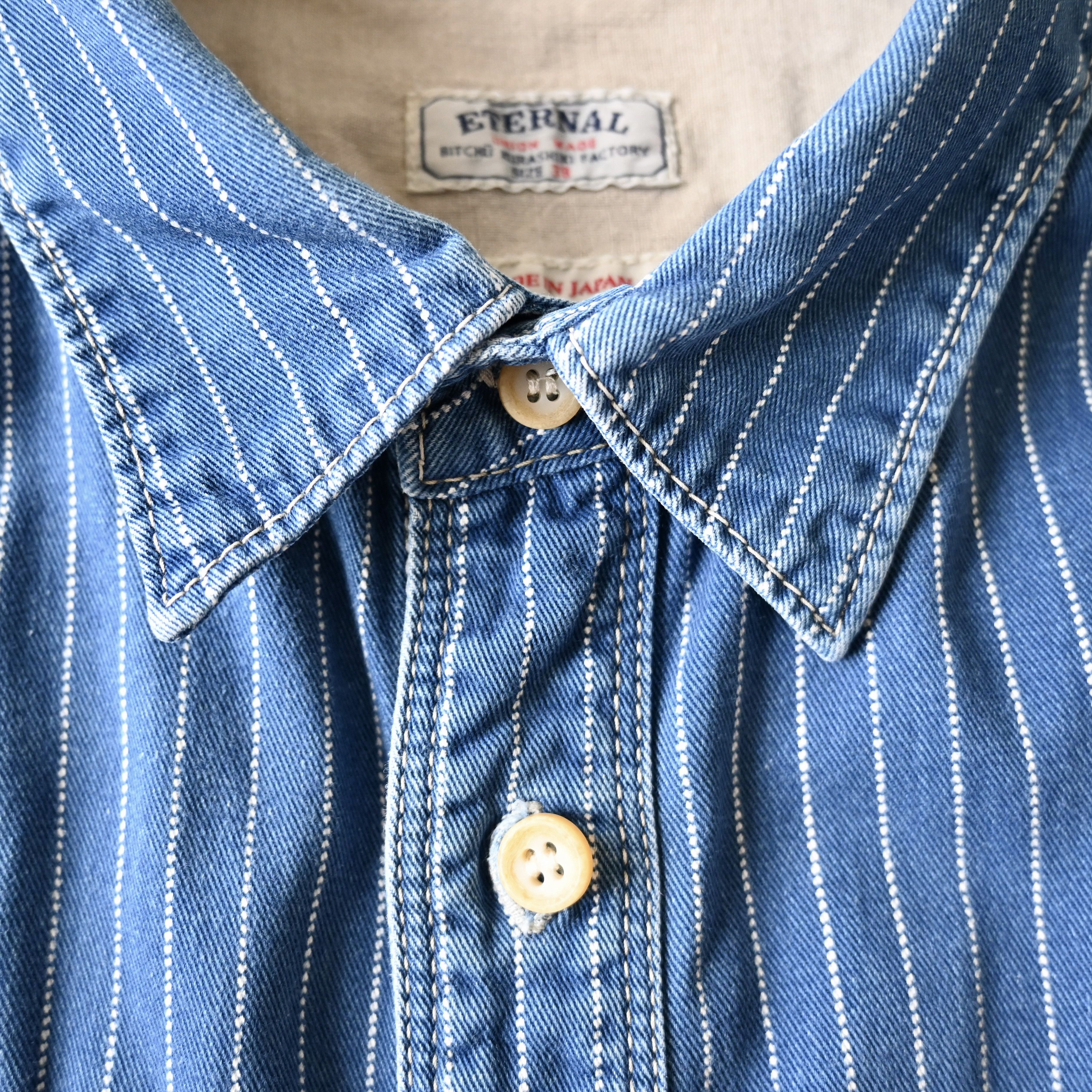 Eternal 2000s ETERNAL Wabash pin dot stripe indigo work shirt Size US S / EU 44-46 / 1 - 16 Thumbnail