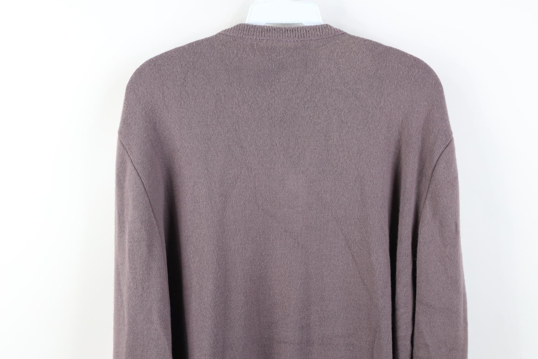 Pierre Cardin Vintage 70s Pierre Cardin Soft Knit V-Neck Sweater Purple Size US L / EU 52-54 / 3 - 13 Thumbnail
