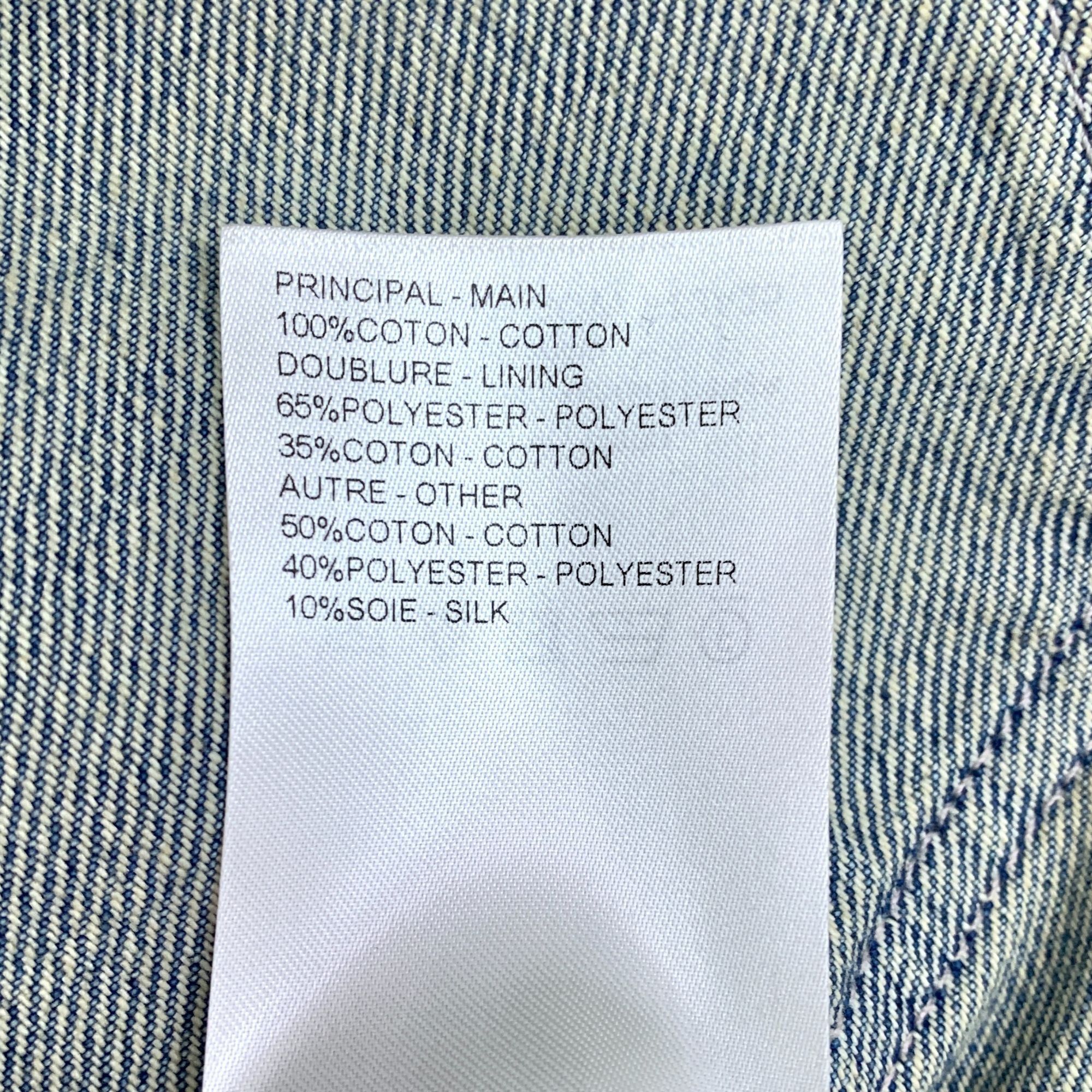 Louis Vuitton Louis Vuitton XS Logo Embroidered Cotton Denim Jacket Single Size XS / US 0-2 / IT 36-38 - 3 Thumbnail