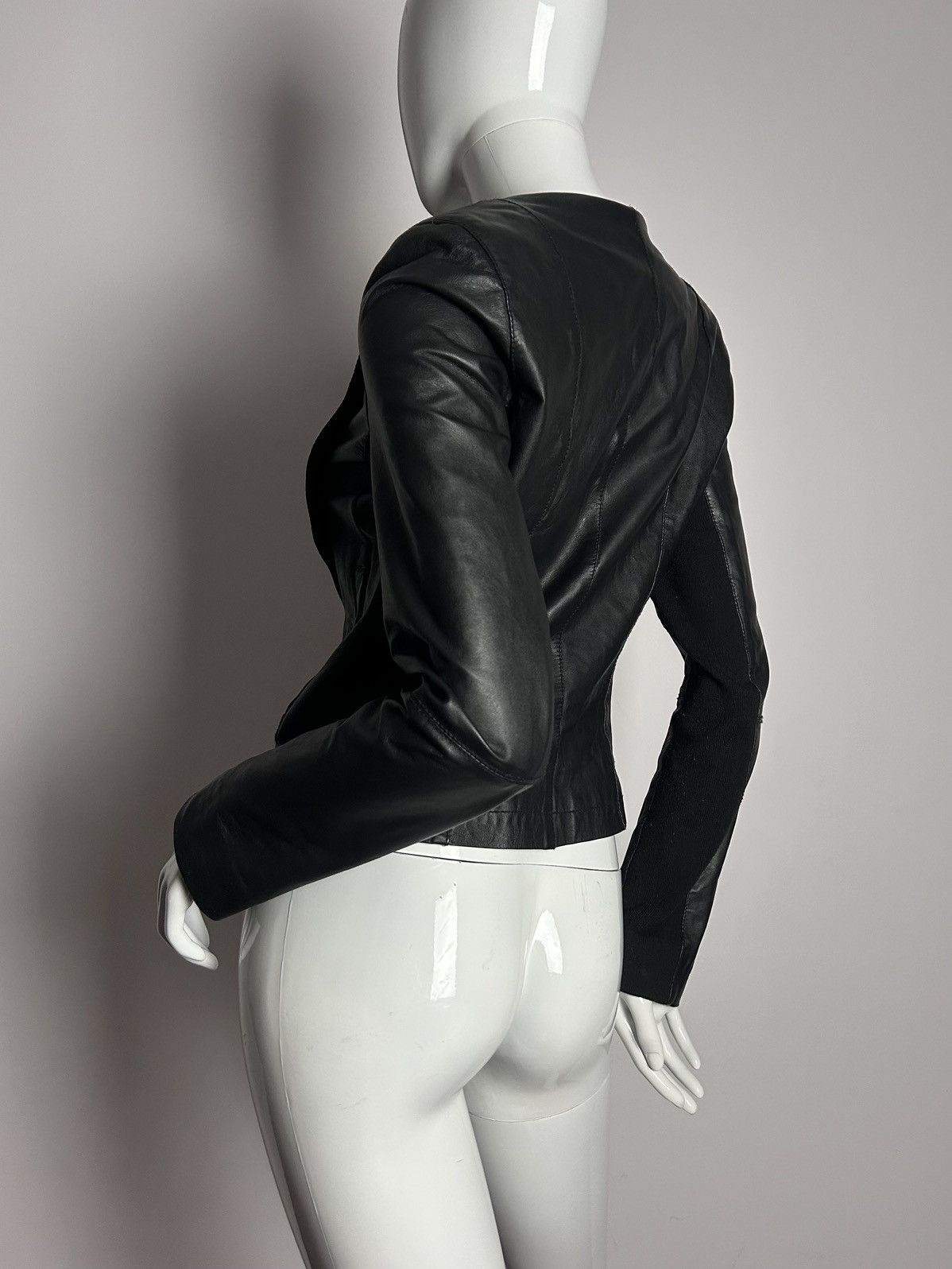 Other French designed leather vintage asymmetric jacket Size S / US 4 / IT 40 - 8 Thumbnail