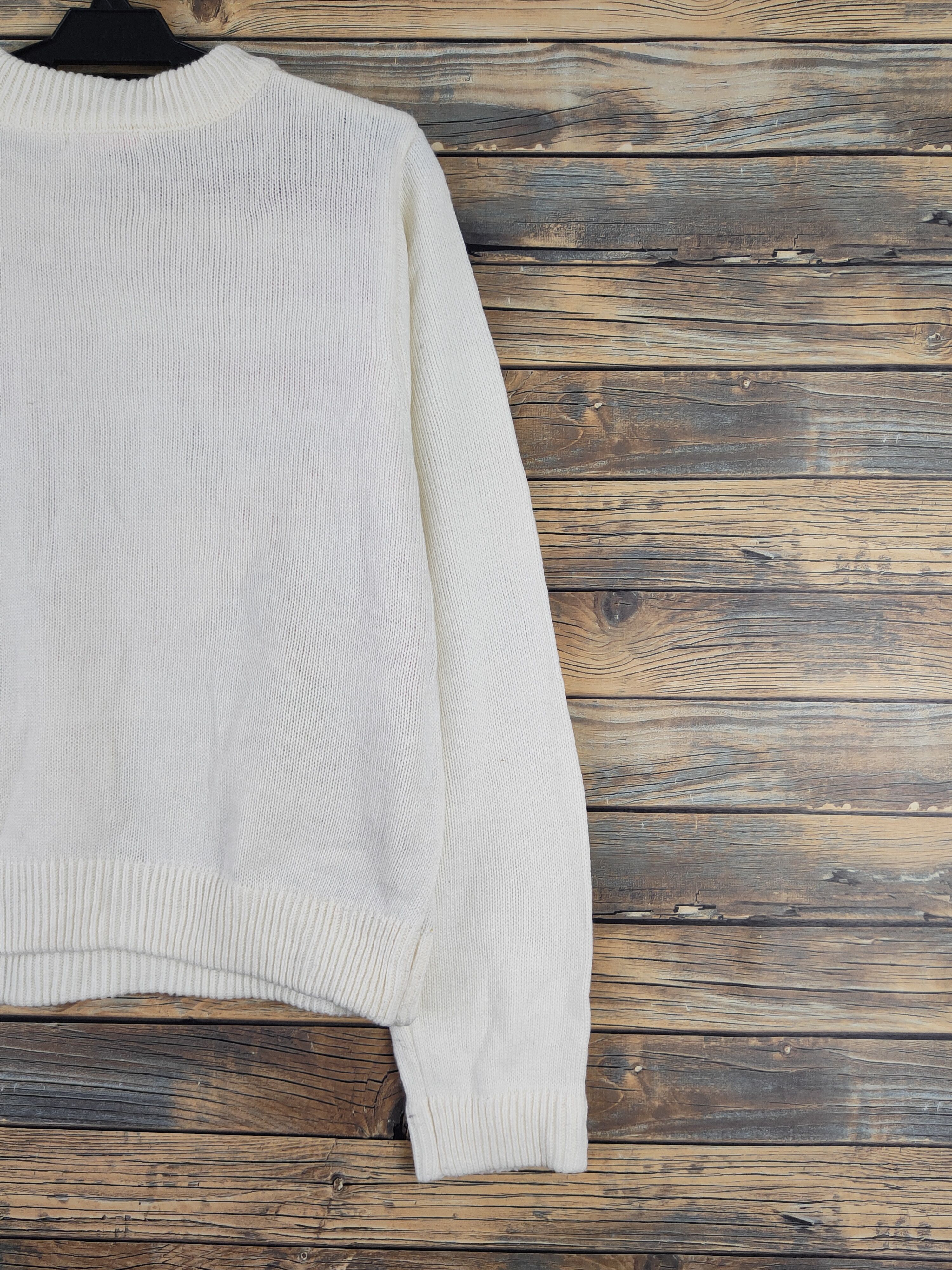 Japanese Brand × Vintage Candy Stripper Ivory Knitwear Sweatshirts #W2162 Size M / US 6-8 / IT 42-44 - 9 Thumbnail