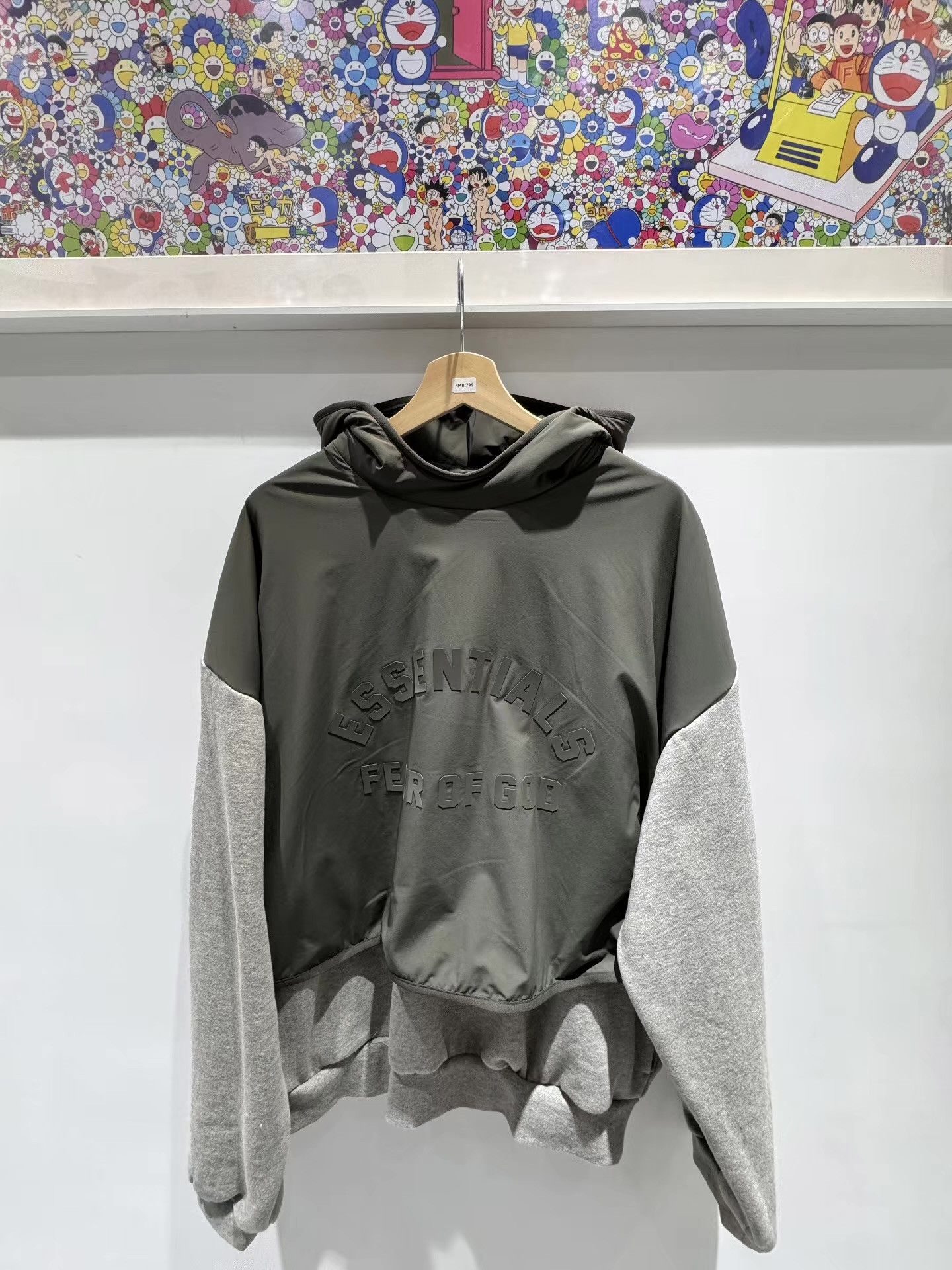 Essentials Essentials Color-Block Fake Two-Piece Hoodie Gray Q15 Size US S / EU 44-46 / 1 - 1 Thumbnail