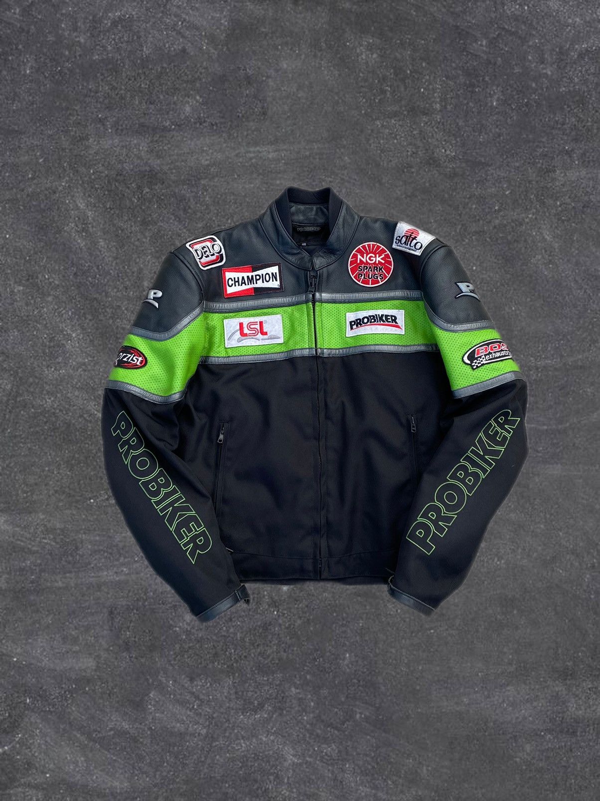 Probiker Castrol Racing Leather Jacket Vintage Y2K