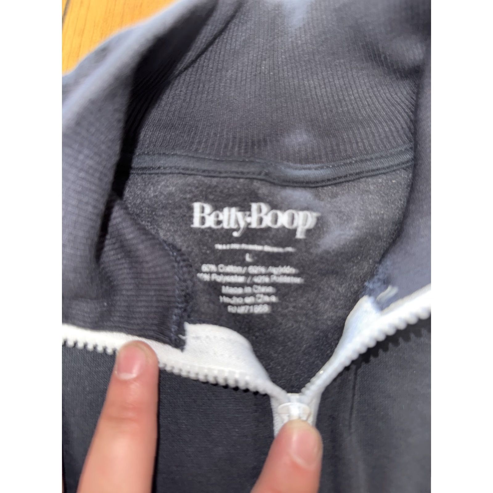 Vintage VINTAGE Betty Boop Sweater Shirt Men L Blue 20x24 Pullover Quarter Zip Size US L / EU 52-54 / 3 - 3 Thumbnail