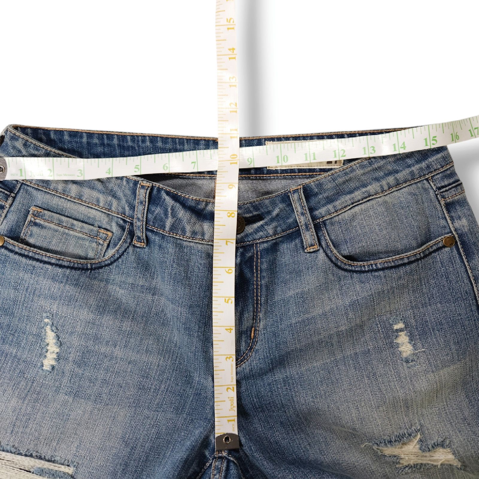 Pistola NWOT Pistola Distressed Patch Slim Ankle Jeans Sz 27x27.50 Size 27" / US 4 / IT 40 - 8 Thumbnail