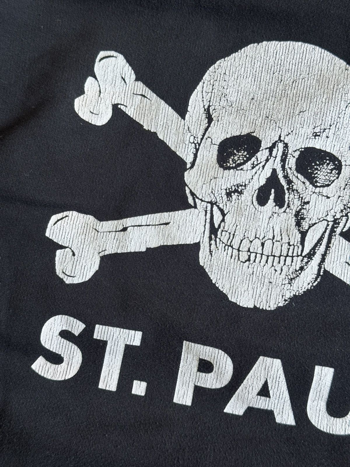 Vintage ST.PAULI RETRO hoodie big logo skeleton 💀 bones jumper Size US L / EU 52-54 / 3 - 9 Thumbnail