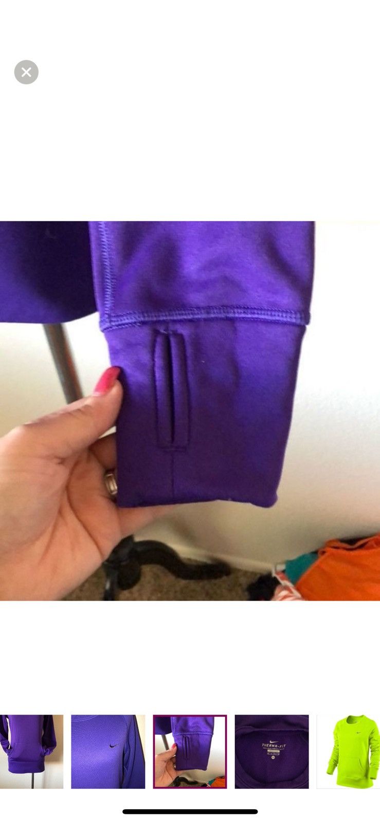 Nike Nike XS therma fit pullover purple crewneck sweatshirt Size XS / US 0-2 / IT 36-38 - 2 Thumbnail