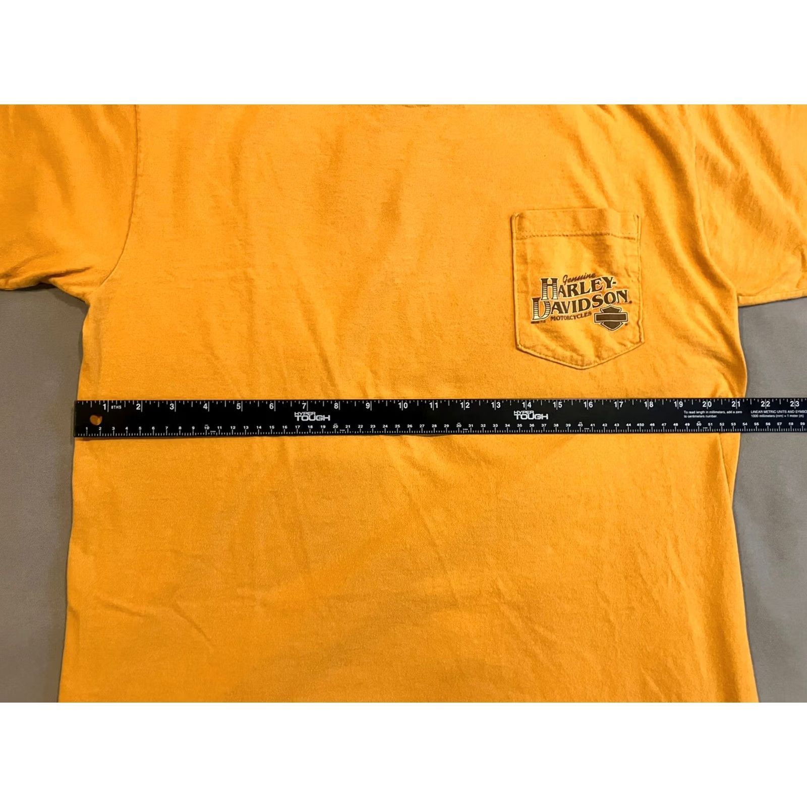 Harley Davidson Harley-Davidson T-Shirt Orange Pocket Short Sleeve Naples 2004 Men’s Large L Size US L / EU 52-54 / 3 - 4 Thumbnail