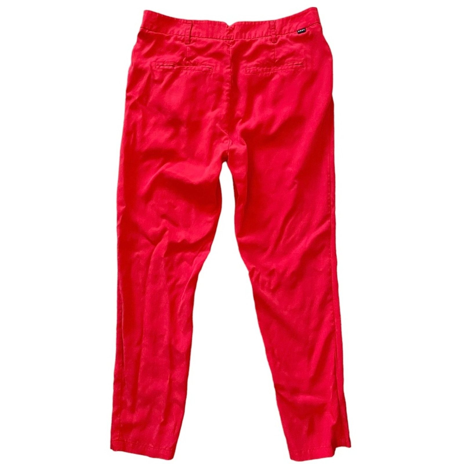 Obey Obey Red Pleated Tapered Leg Ankle Pants Women's Trousers Size 26" / US 2 / IT 38 - 2 Thumbnail