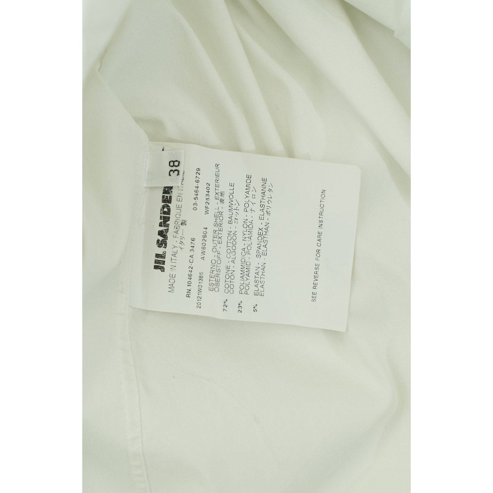Jil Sander White 3/4th Sleeve Shirt Size S / US 4 / IT 40 - 5 Thumbnail