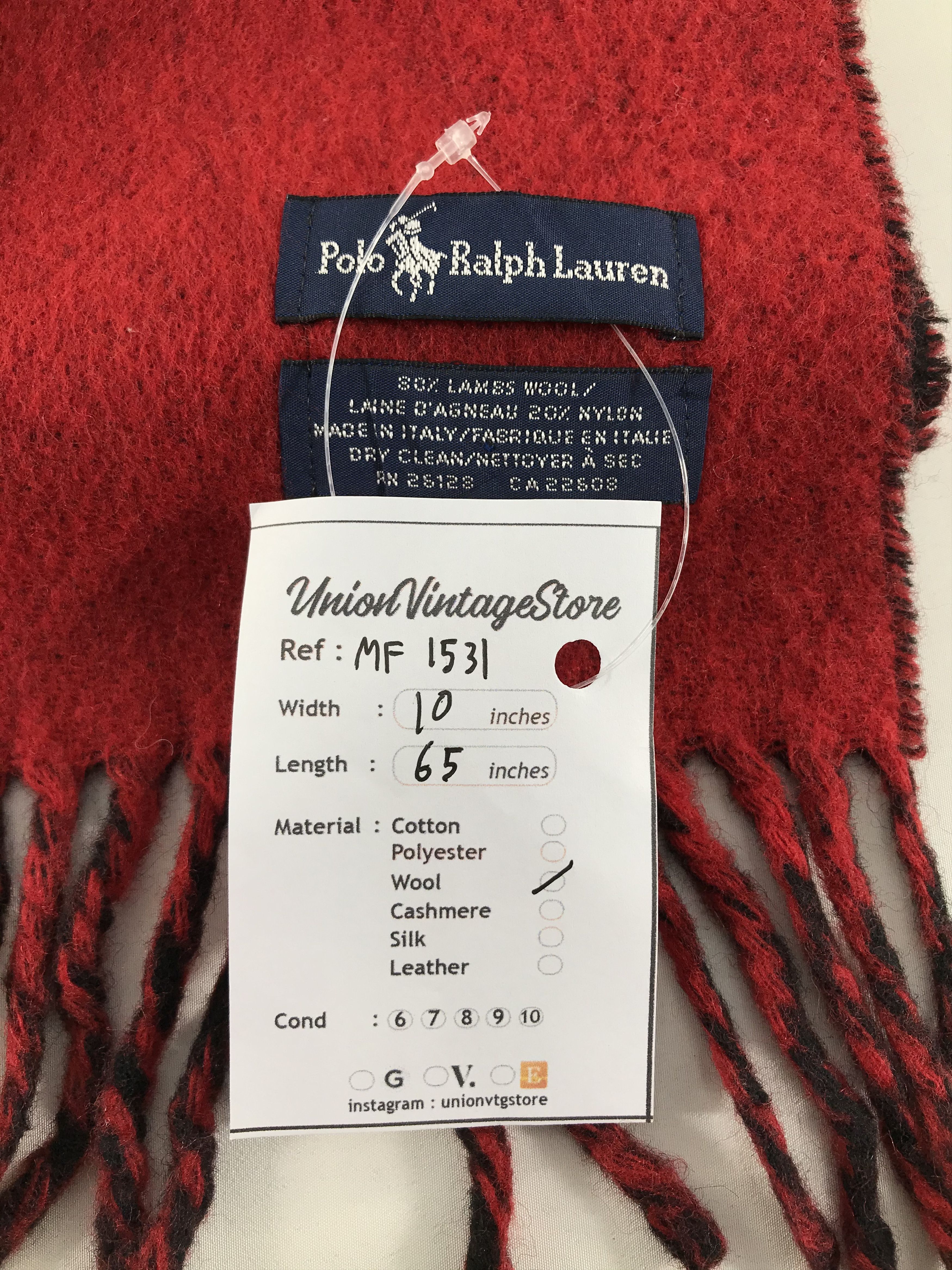 Polo Ralph Lauren Vintage Polo Ralph Lauren Scarf/Muffler/Neckwear MF1531 Size ONE SIZE - 4 Thumbnail