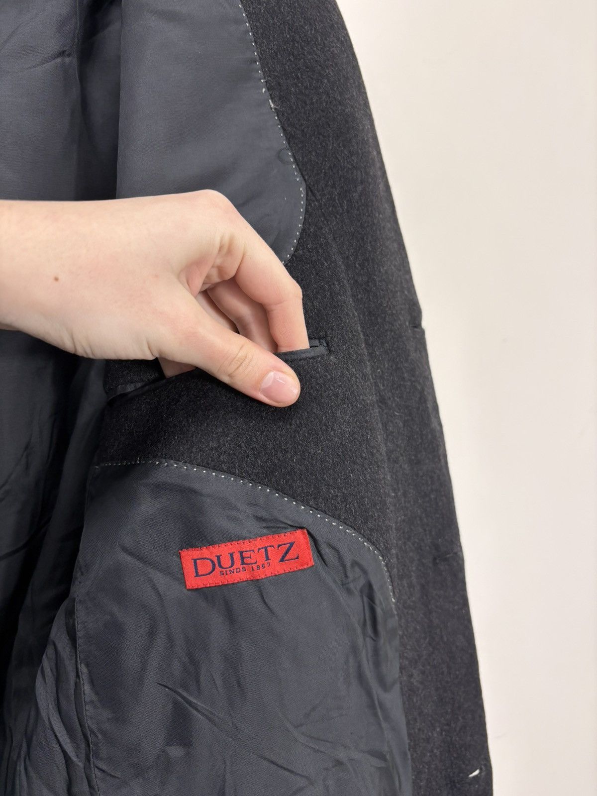 Other Duetz Men’s Charcoal Grey Tessile d’Oro Cashmere Overcoat Size US M / EU 48-50 / 2 - 17 Thumbnail