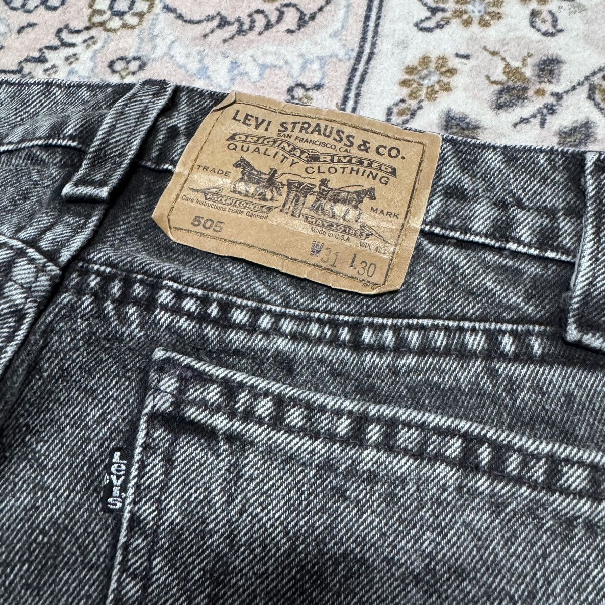 Levi's Vintage 90s Levis 505 Black Acid Wash Jeans Size US 30 / EU 46 - 19 Thumbnail