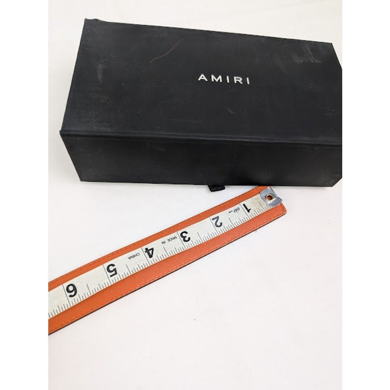 Amiri o1rshd1 Q:2 / Size: 95 / Pebbled Amiri Belt in Orange Size 38 - 9 Thumbnail