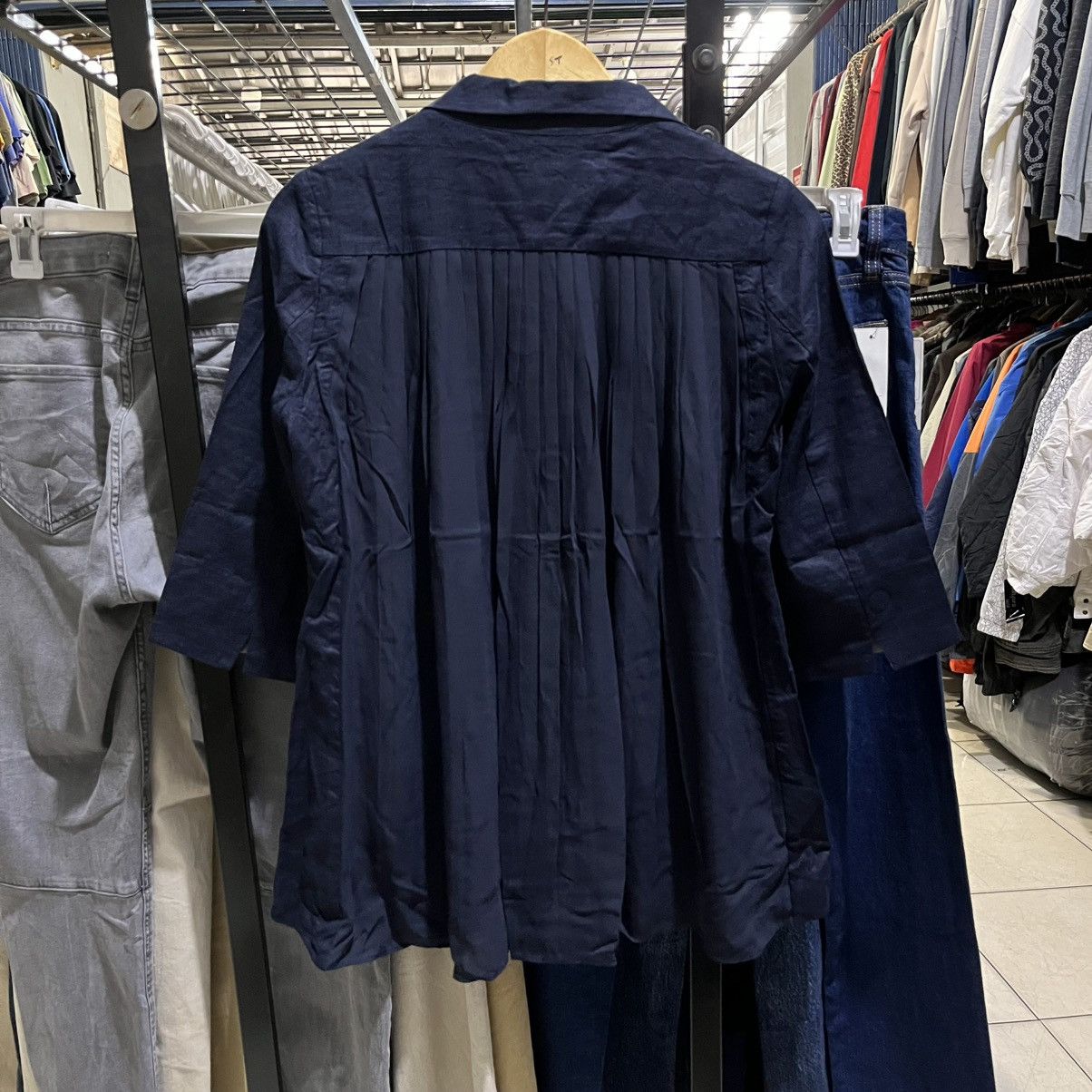 Hussein Chalayan Chalayan Navy Pleated Back Blazer – BNWT Size M / US 6-8 / IT 42-44 - 7 Thumbnail