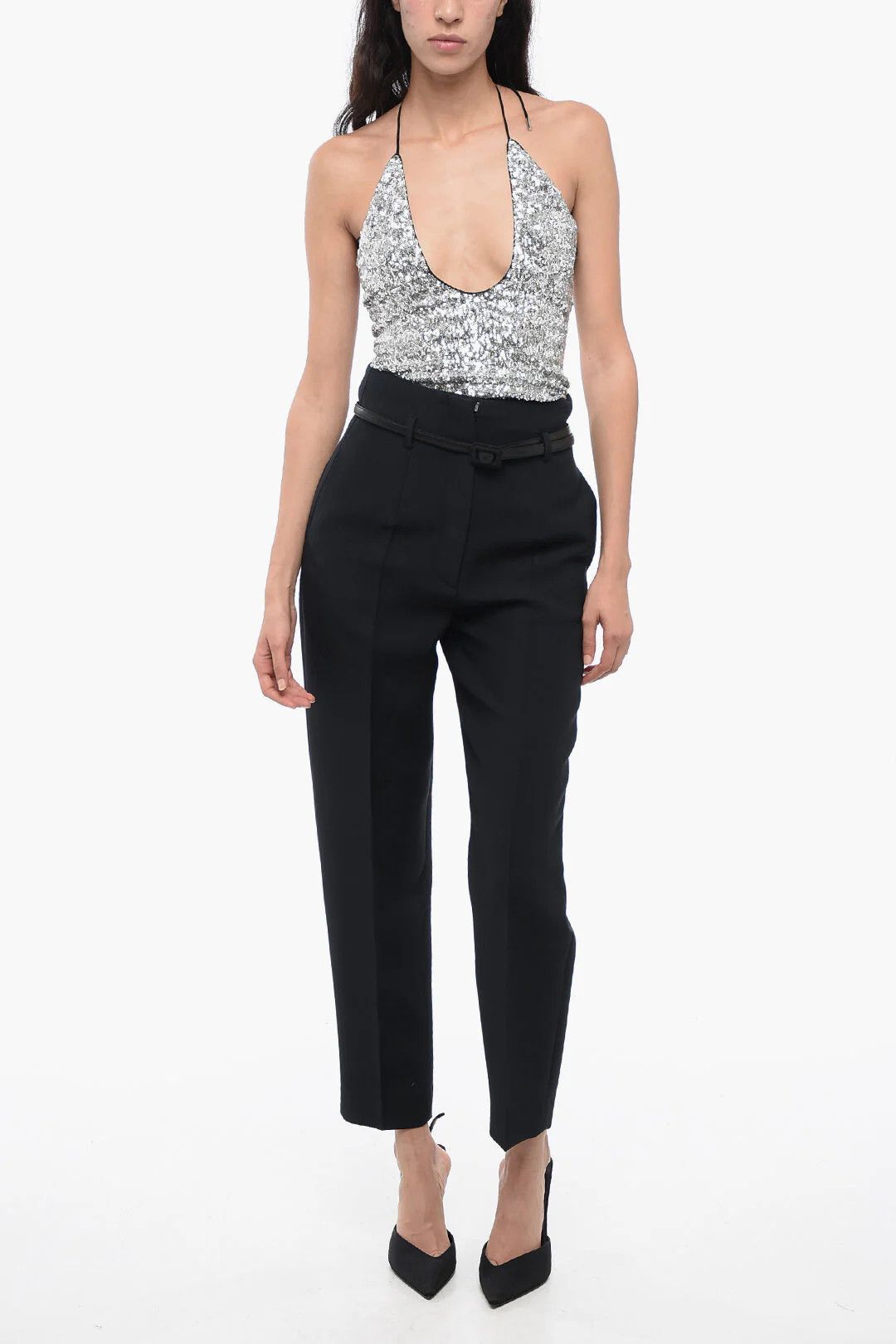 Dior o1mm0326 Wool-Blend Single-Pleat Pant in Black Size 30" / US 8 / IT 44 - 4 Thumbnail