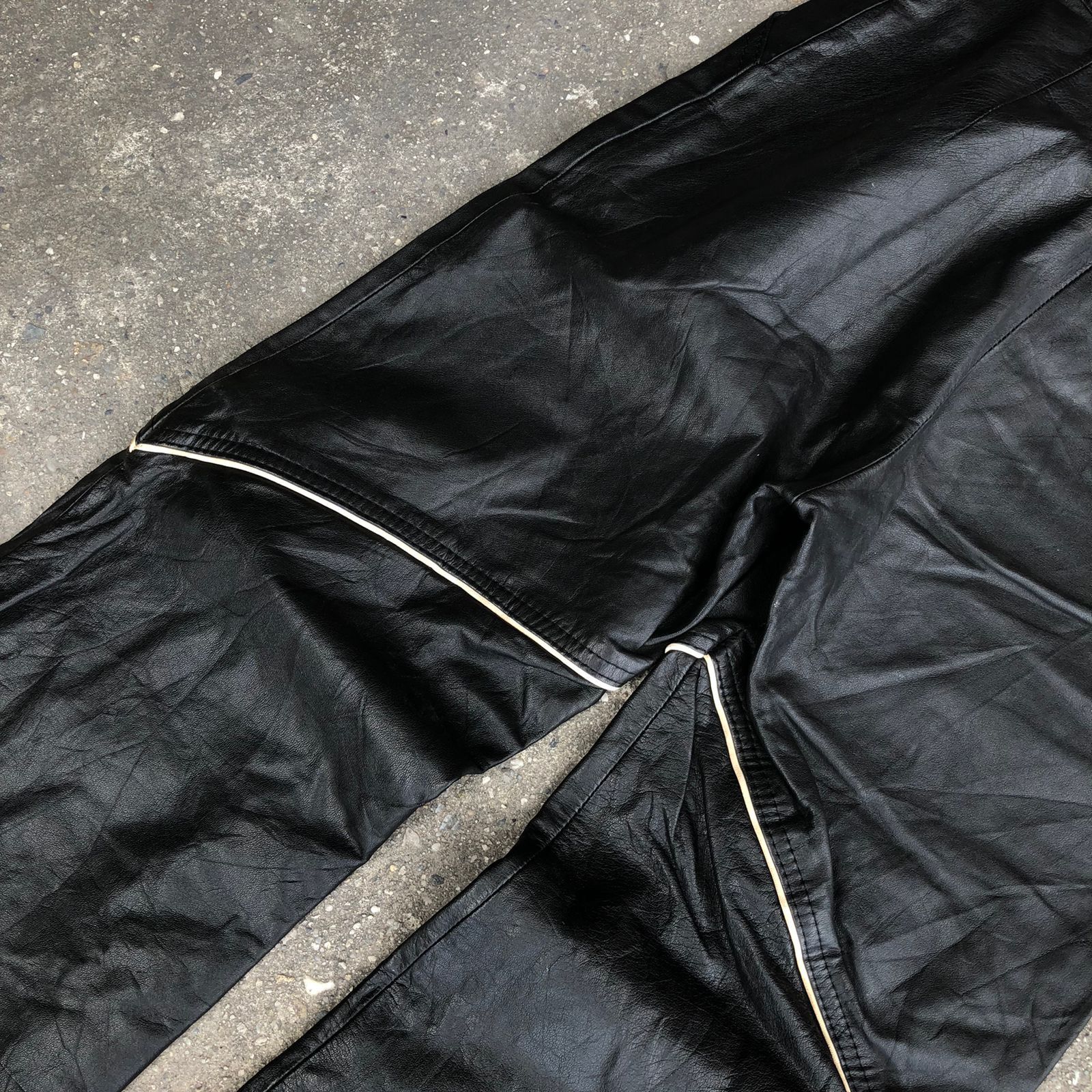 Hysteric Glamour × If Six Was Nine × Le Grande Bleu (L.G.B.) Rider Flared Leather Pants Size US 27 - 4 Thumbnail