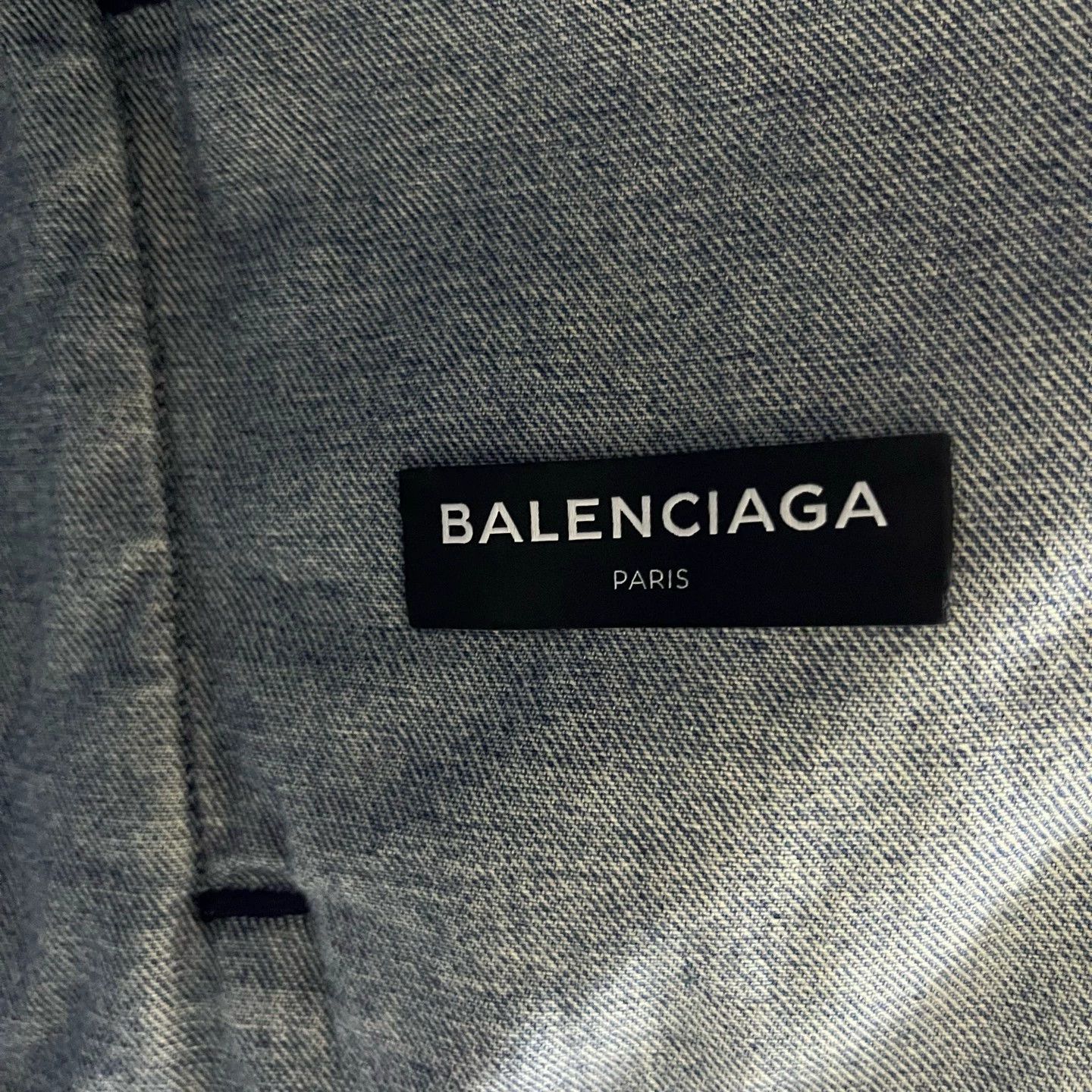 Balenciaga 【balenciaga】Blue Lapel Long-Sleeve Denim Jacket Size US L / EU 52-54 / 3 - 3 Thumbnail