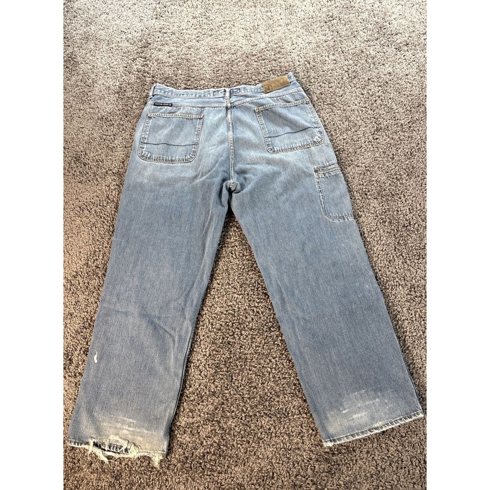 Nautica VINTAGE Nautica Jeans Co Carpenter Jeans Baggy Wide-Leg Y2K Skater Men’s 38x30 Jeans Size US 38 / EU 54 - 6 Thumbnail